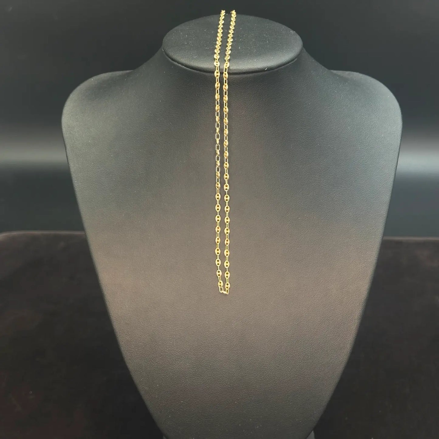 NEU Bohnenkette 585er Goldkette 14Kt Gelbgold Bohnen Kette 45cm