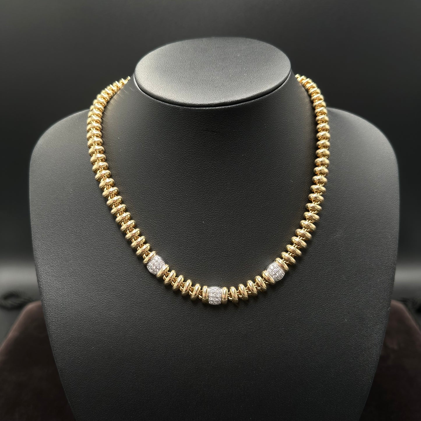 Chopard Les Chaines Collier mit Brillanten Goldkette 750er 18Karat Gelbgold Designer Diamanten