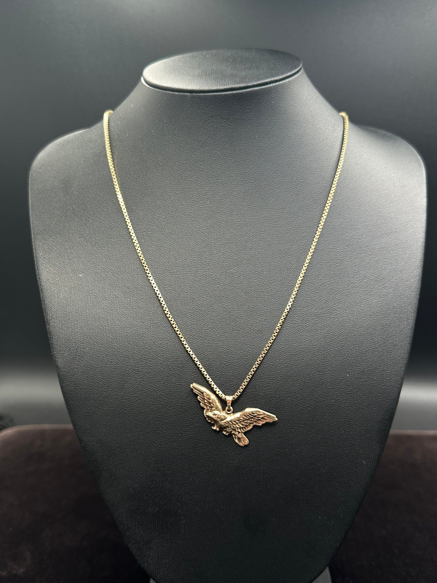 Venezianerkette mit Adler Anhänger 333er Gelbgold 8Karat Goldkette 71cm x 1,6mm