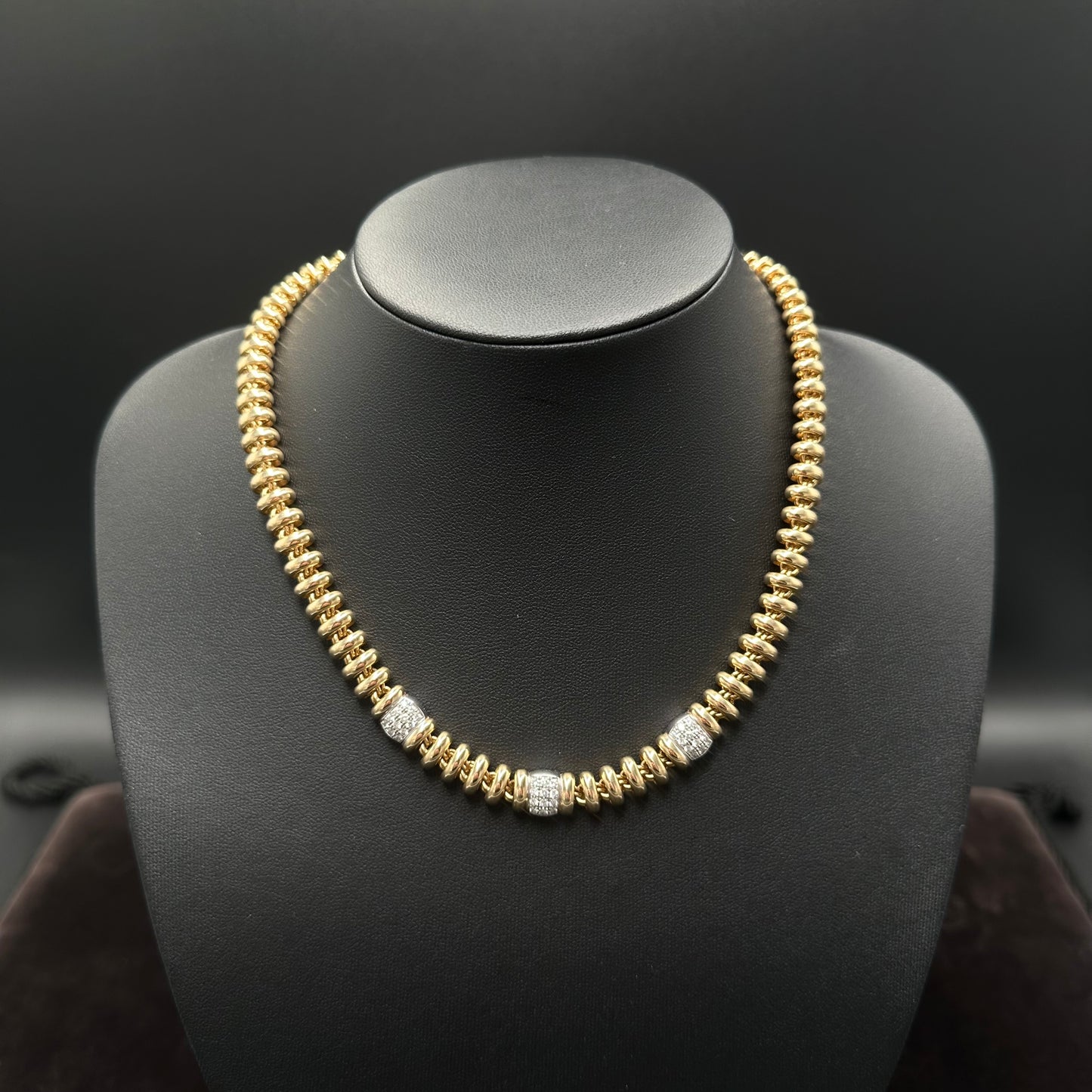 Chopard Les Chaines Collier mit Brillanten Goldkette 750er 18Karat Gelbgold Designer Diamanten
