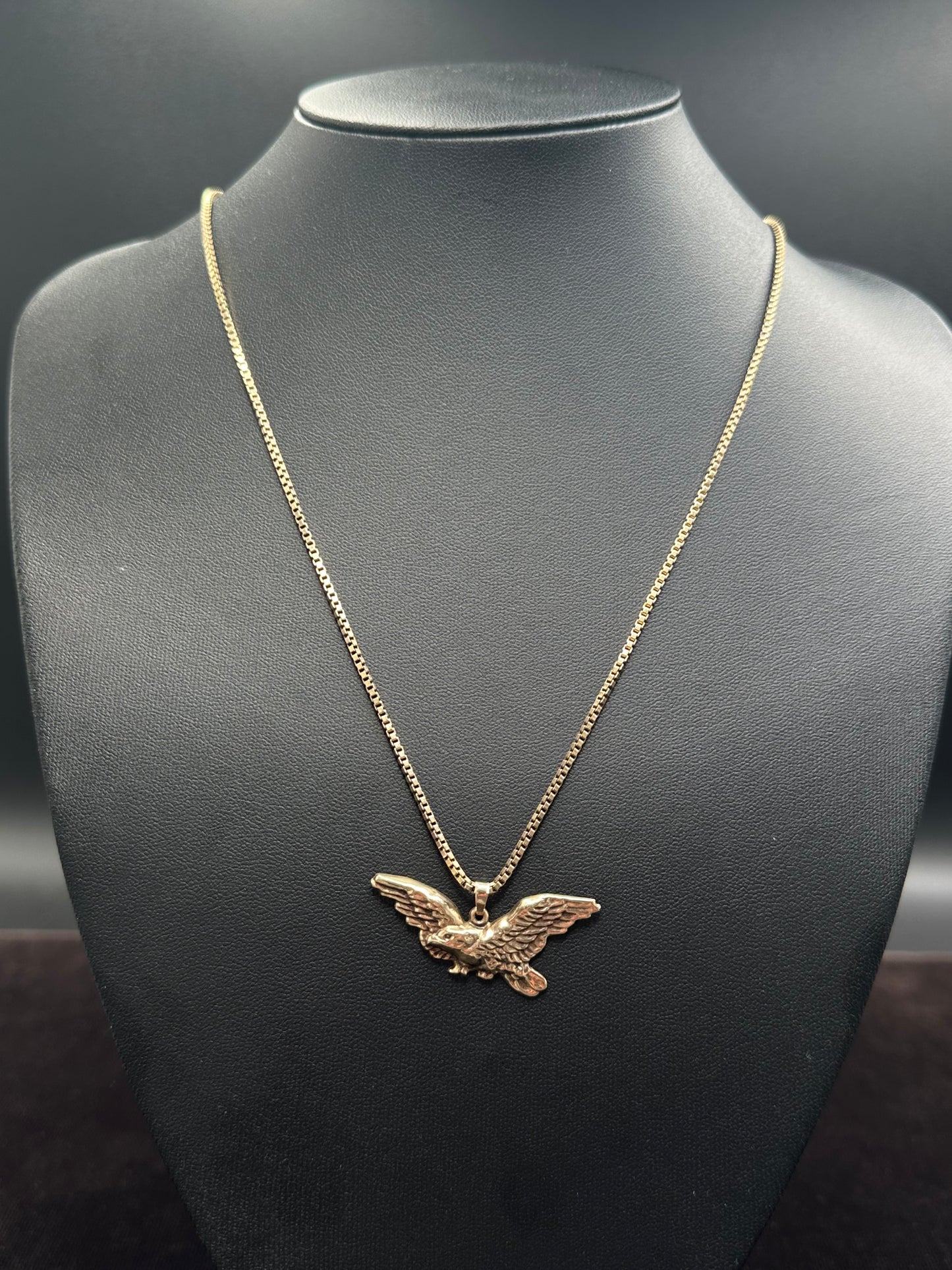 Venezianerkette mit Adler Anhänger 333er Gelbgold 8Karat Goldkette 71cm x 1,6mm