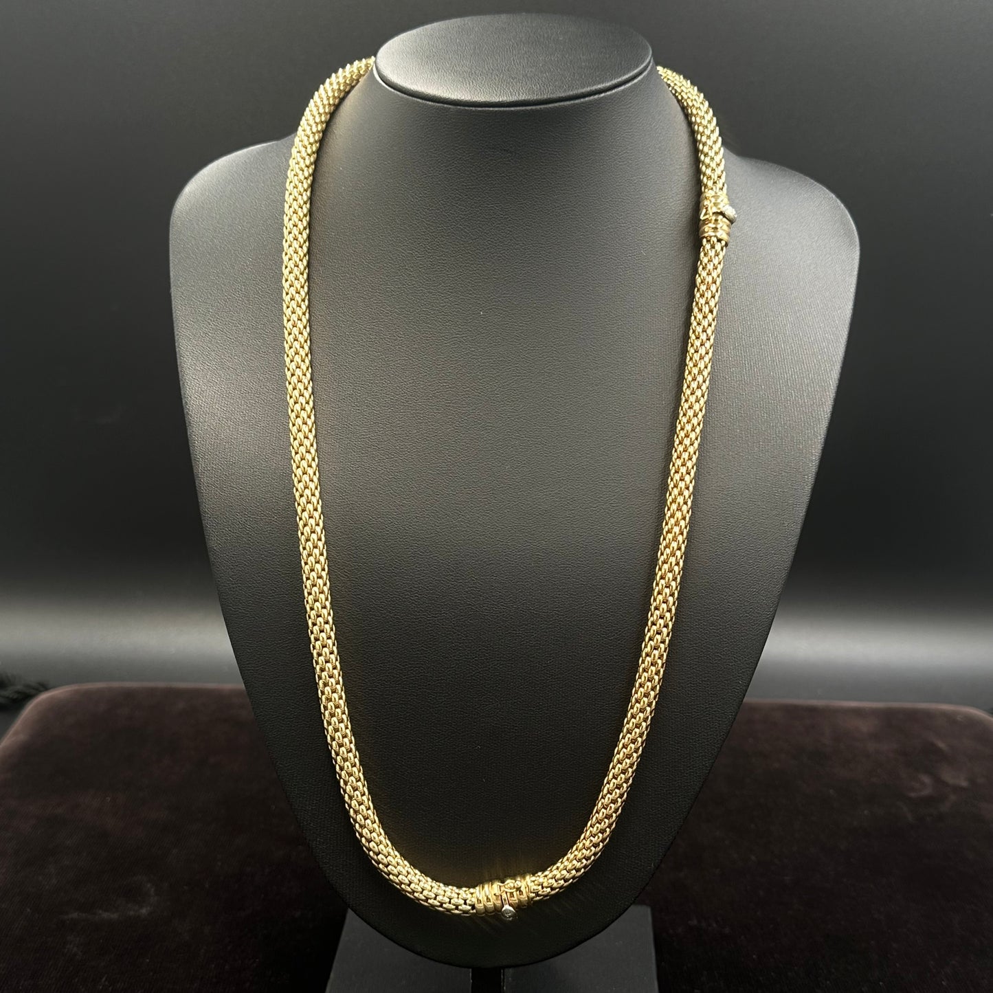 FOPE Kette 45cm + Armband 20cm 750er Gelbgold 18Karat Designer Fope Collier Schmuck Set