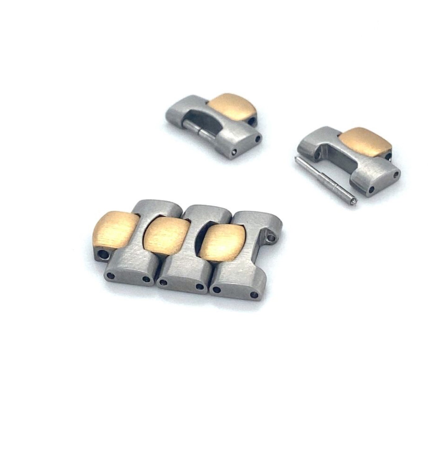 Patek Philippe bicolor Glied Nautilus Uhr Armband Gelbgold Stahl