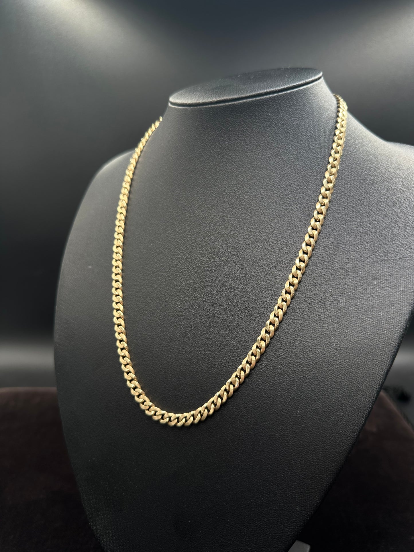 Massive Panzerkette 585er Gelbgold 14Karat Goldkette 50cm x5 mm Cuban Chain