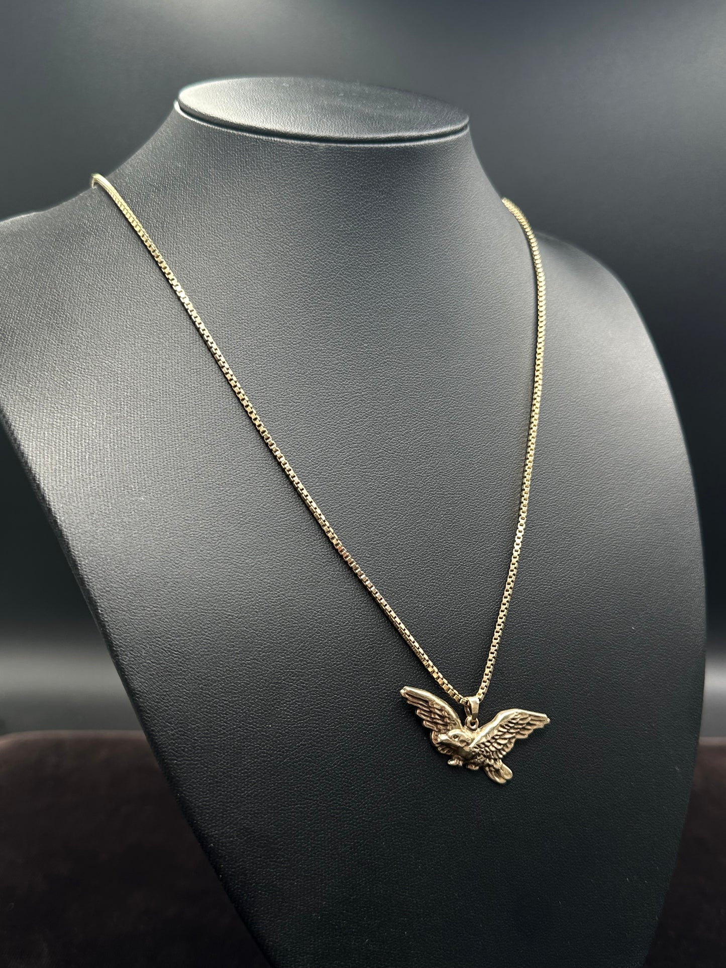 Venezianerkette mit Adler Anhänger 333er Gelbgold 8Karat Goldkette 71cm x 1,6mm