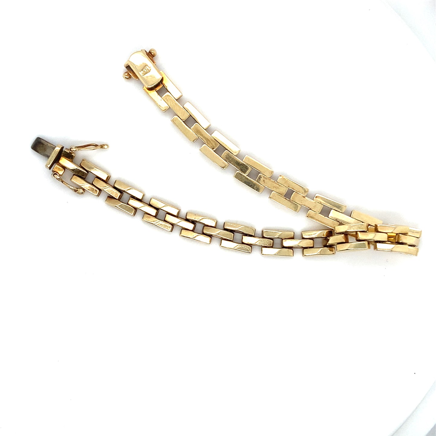 Grain de Riz Armband 585er Gelbgold 18cm x 6mm 14 Karat Goldarmband