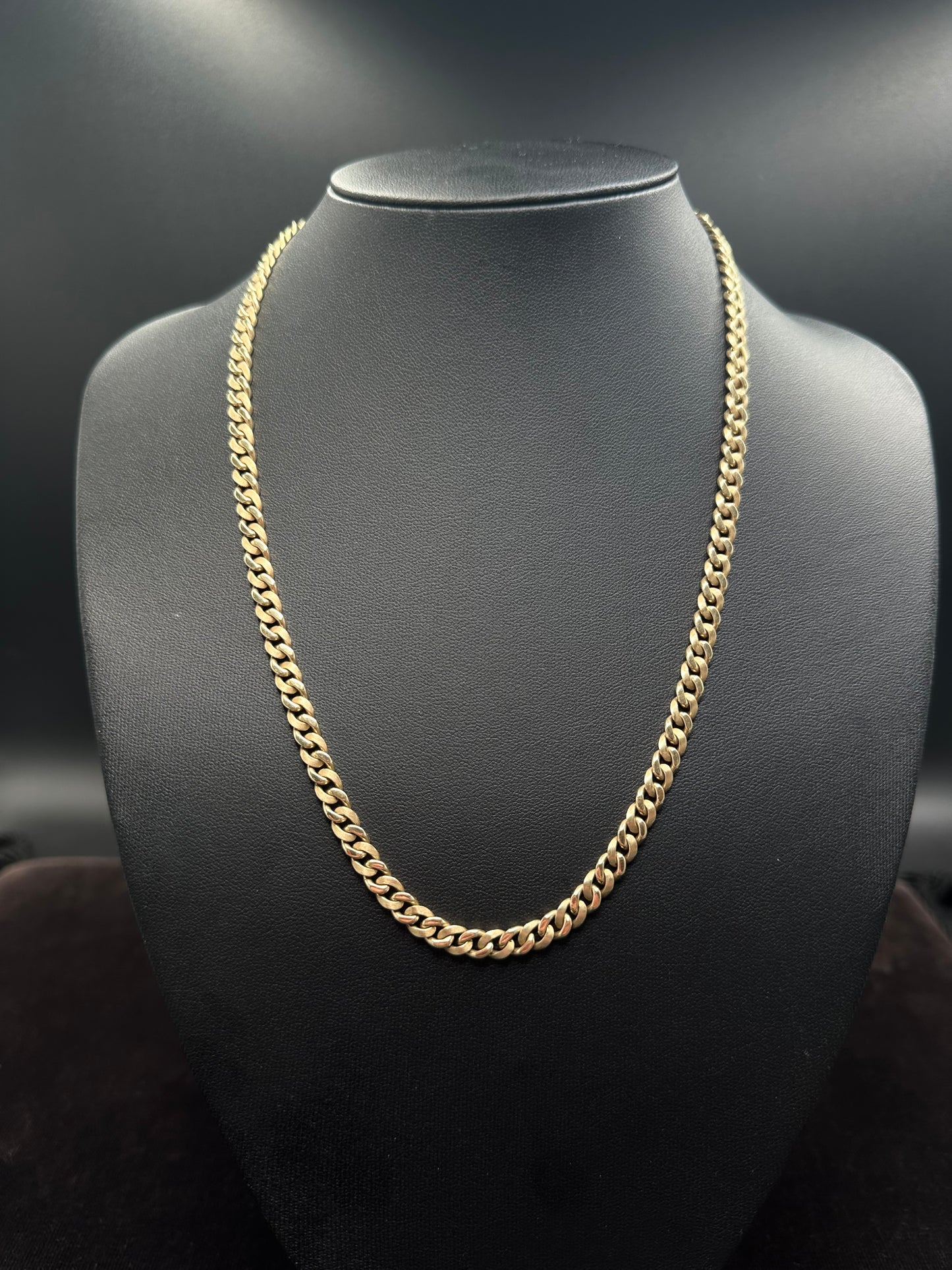 Massive Panzerkette 585er Gelbgold 14Karat Goldkette 50cm x5 mm Cuban Chain