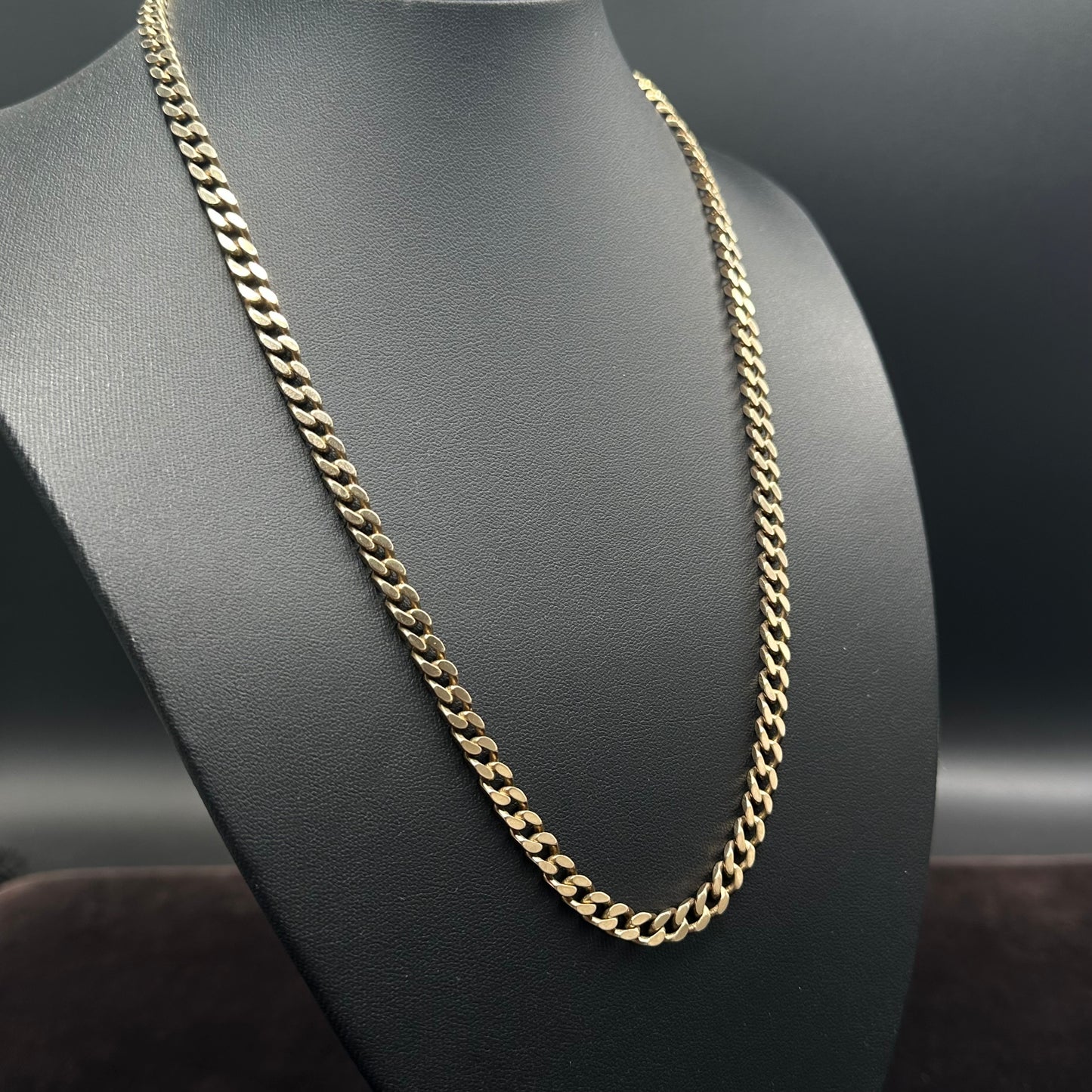 Massive Panzerkette 333er 8Karat Goldkette 55cm x 5mm Cubanchain 41g