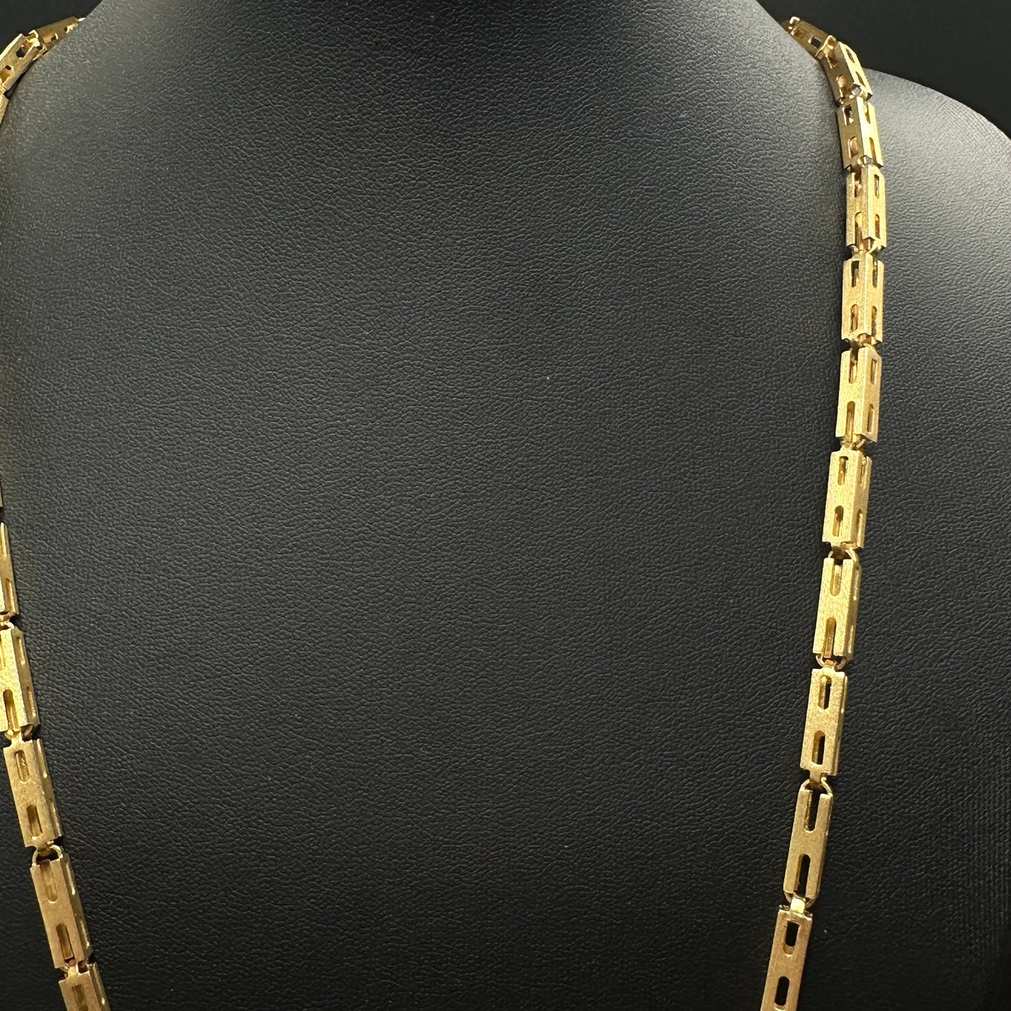 Gliederkette 585er Gelbgold 14Karat Monte Carlo Goldkette Kastenkette 81cm x 4,2mm
