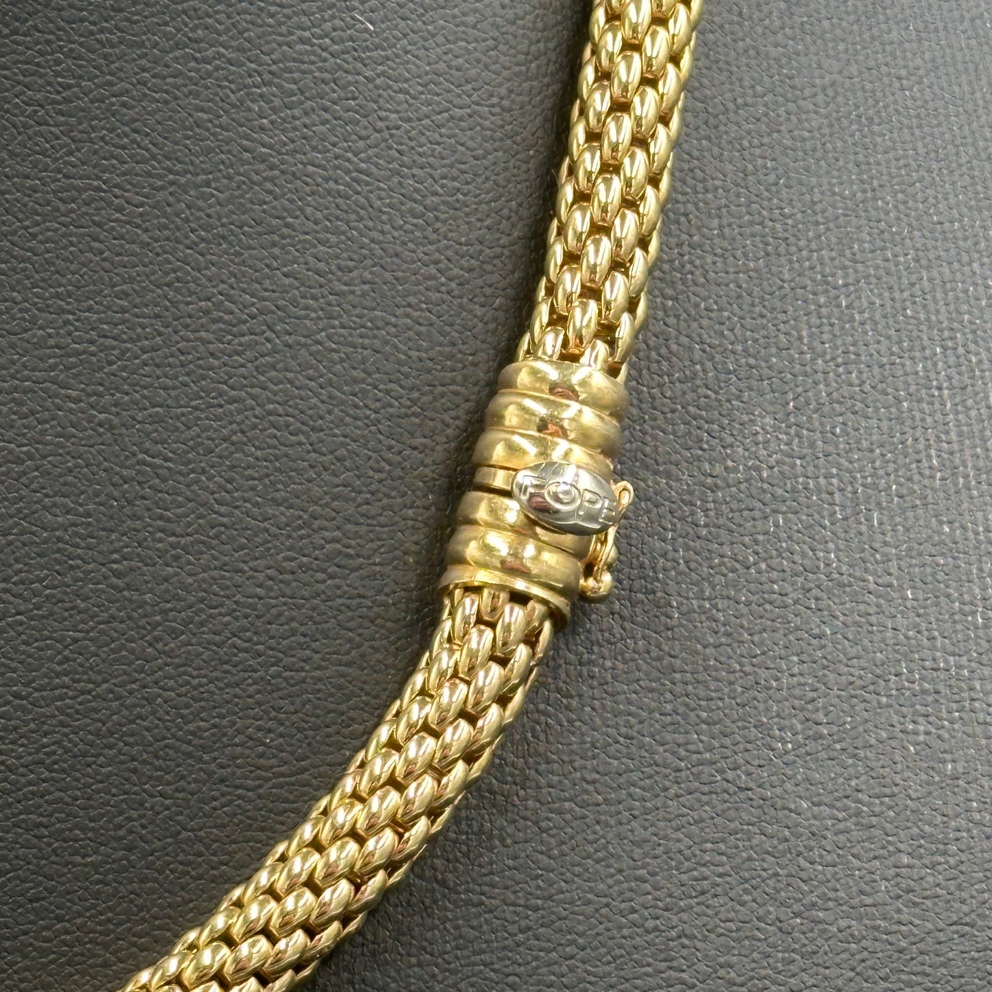 FOPE Kette 45cm + Armband 20cm 750er Gelbgold 18Karat Designer Fope Collier Schmuck Set