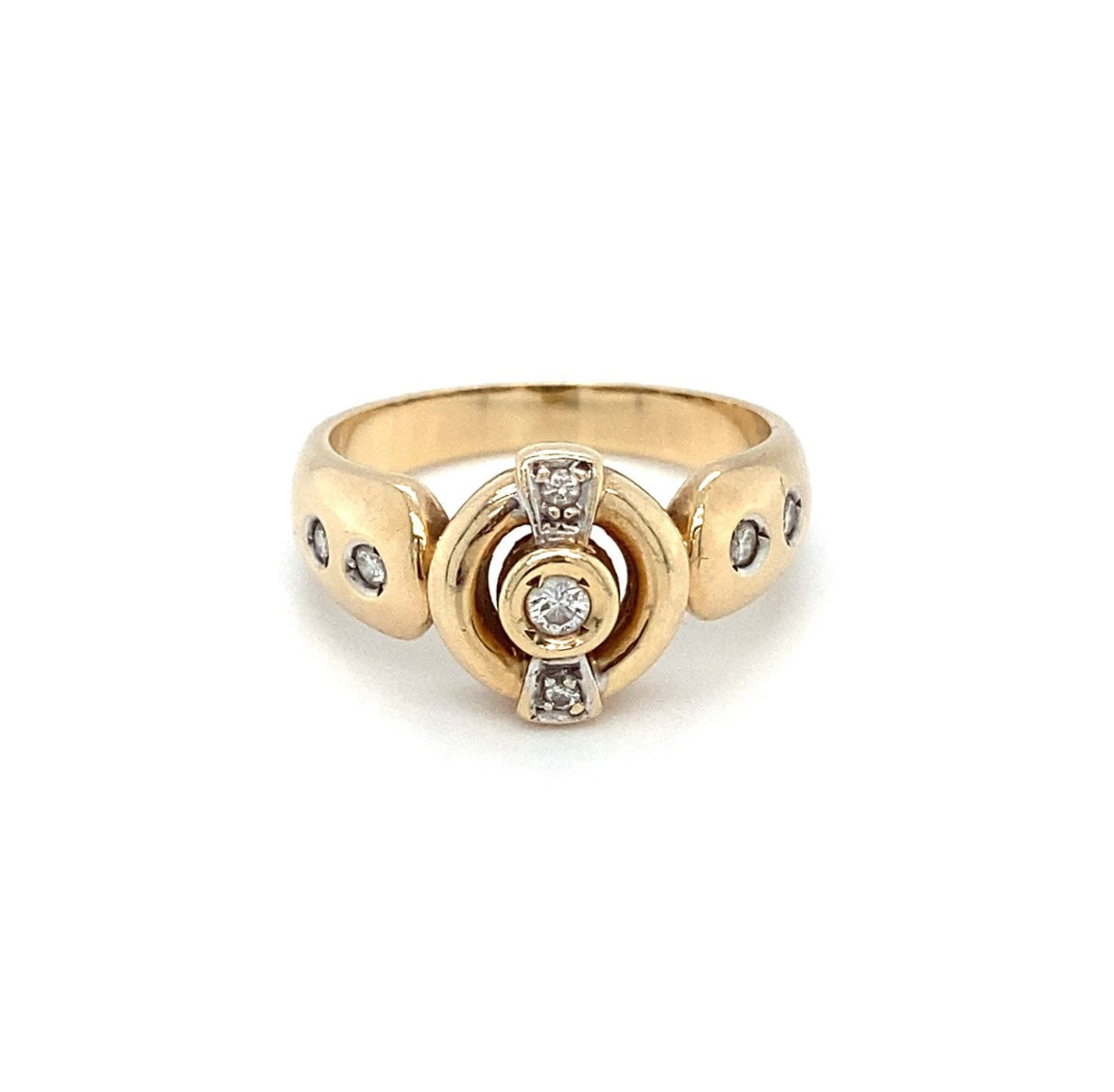 Brillantring Goldring mit 0,45ct Brillanten RG.56 14K Gelbgold