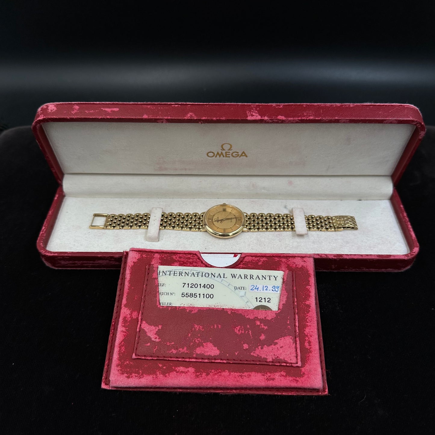 Omega De Ville Vollgold Golduhr Goldarmbanduhr 18Karat Gelbgold 750