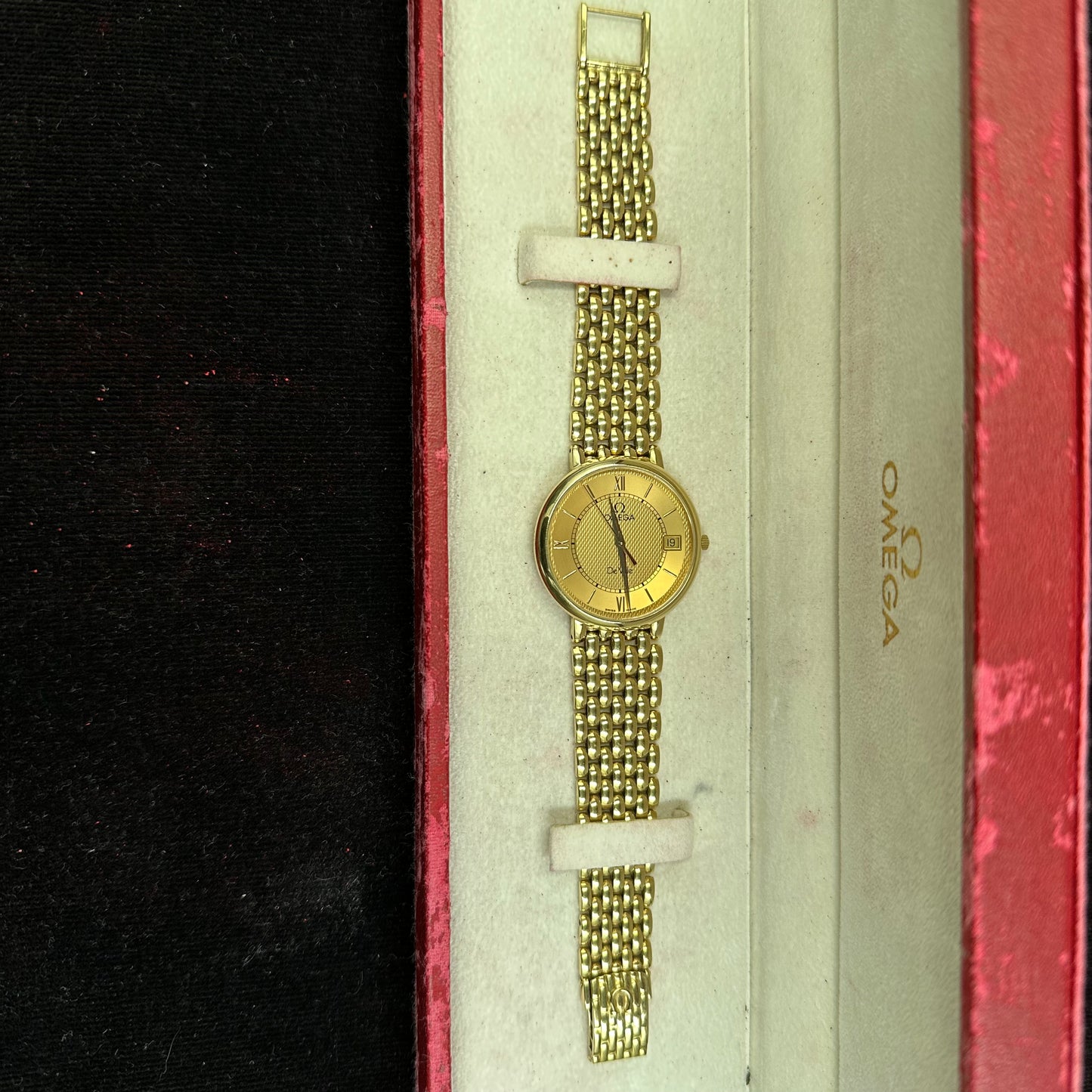 Omega De Ville Vollgold Golduhr Goldarmbanduhr 18Karat Gelbgold 750