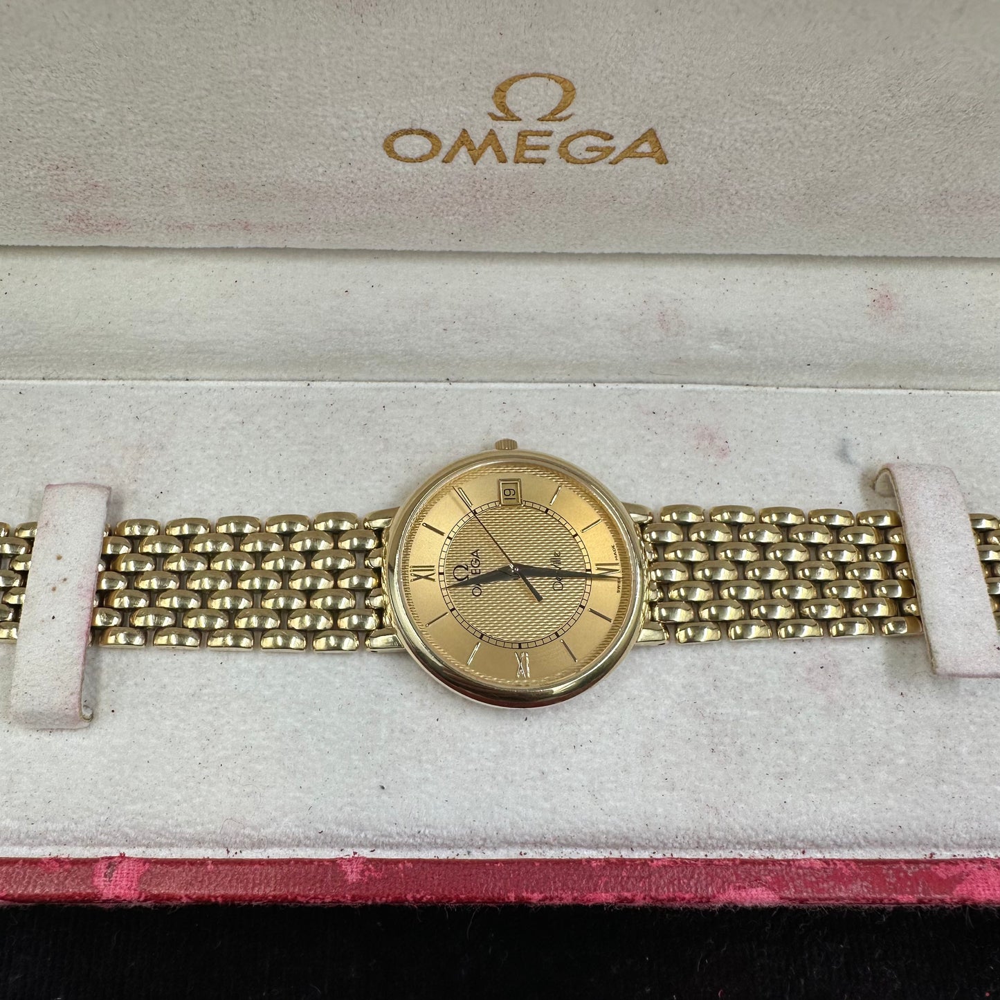 Omega De Ville Vollgold Golduhr Goldarmbanduhr 18Karat Gelbgold 750