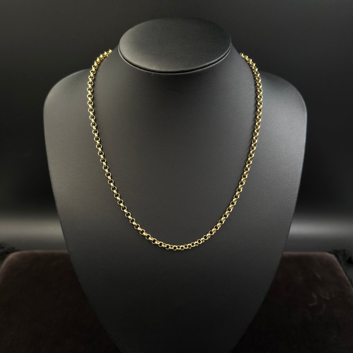 Erbsenkette 47,5cm x 4mm 8Karat Gelbgold Goldkette