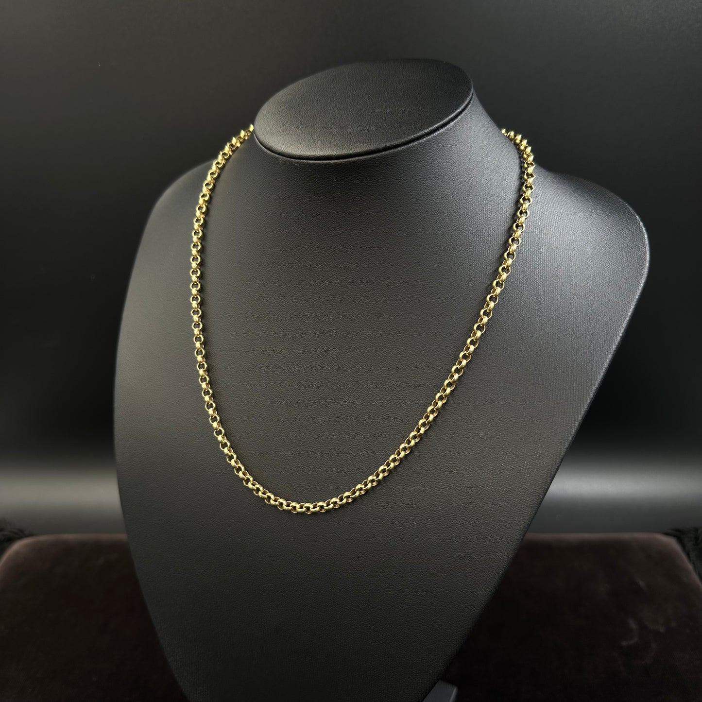 Erbsenkette 47,5cm x 4mm 8Karat Gelbgold Goldkette