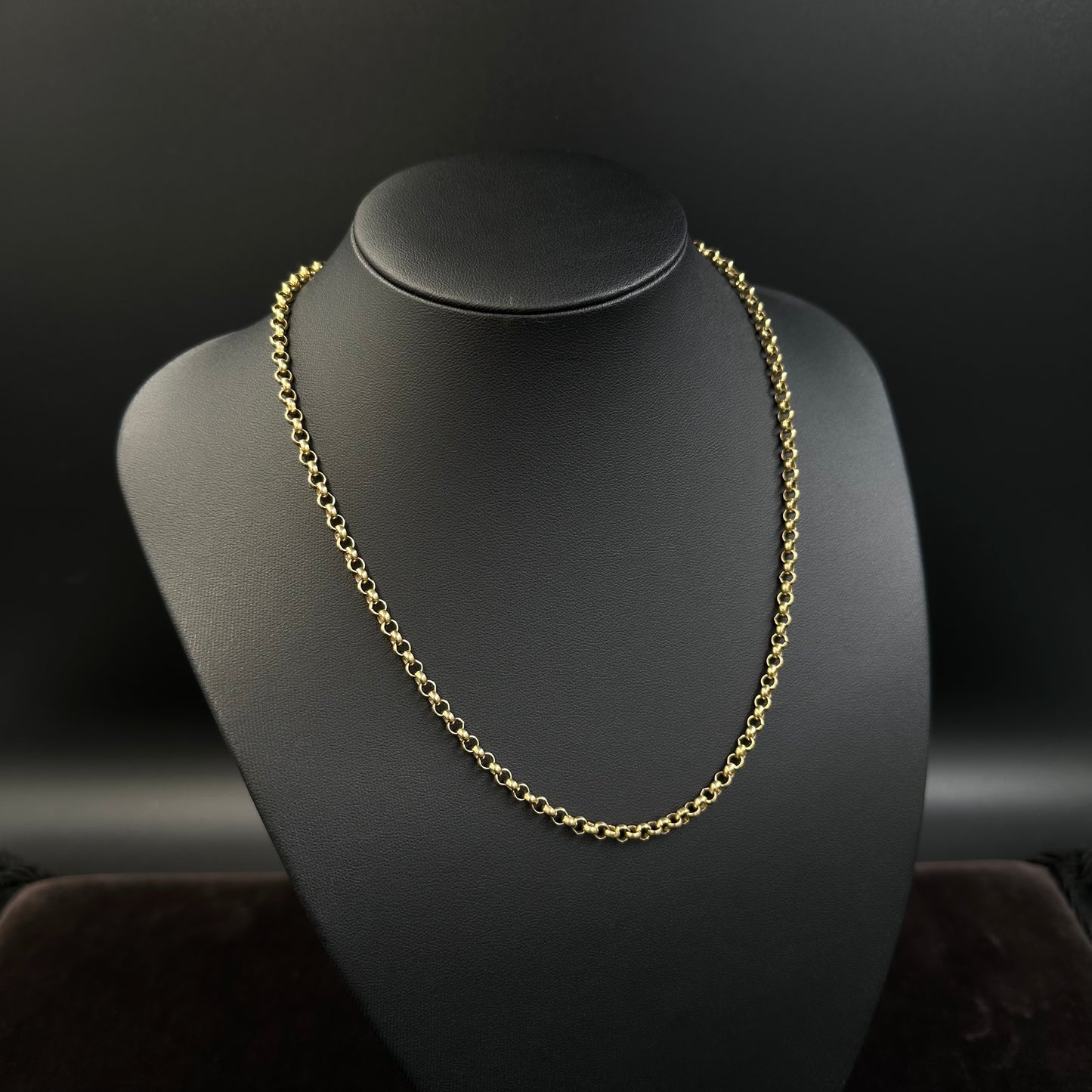 Erbsenkette 47,5cm x 4mm 8Karat Gelbgold Goldkette