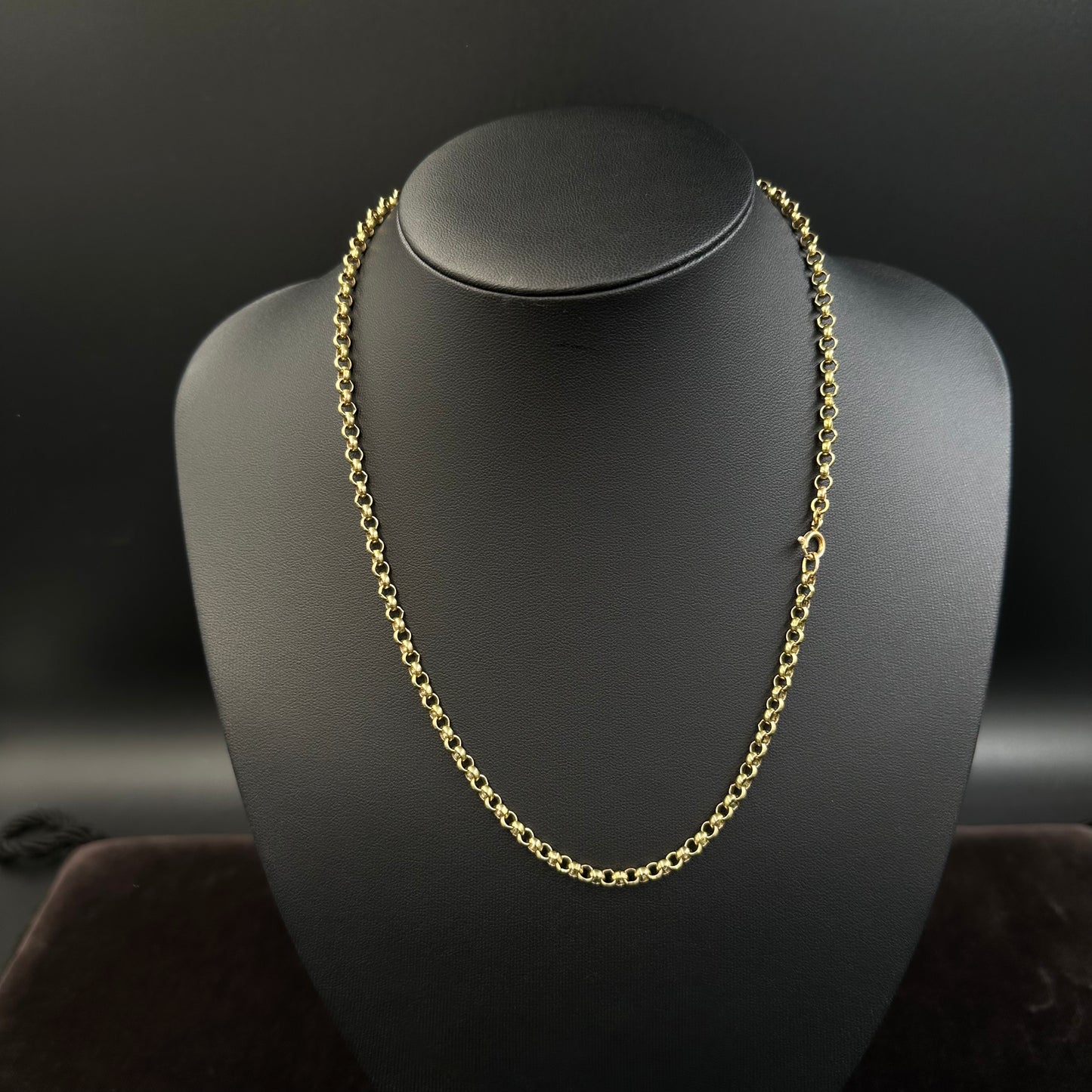 Erbsenkette 47,5cm x 4mm 8Karat Gelbgold Goldkette