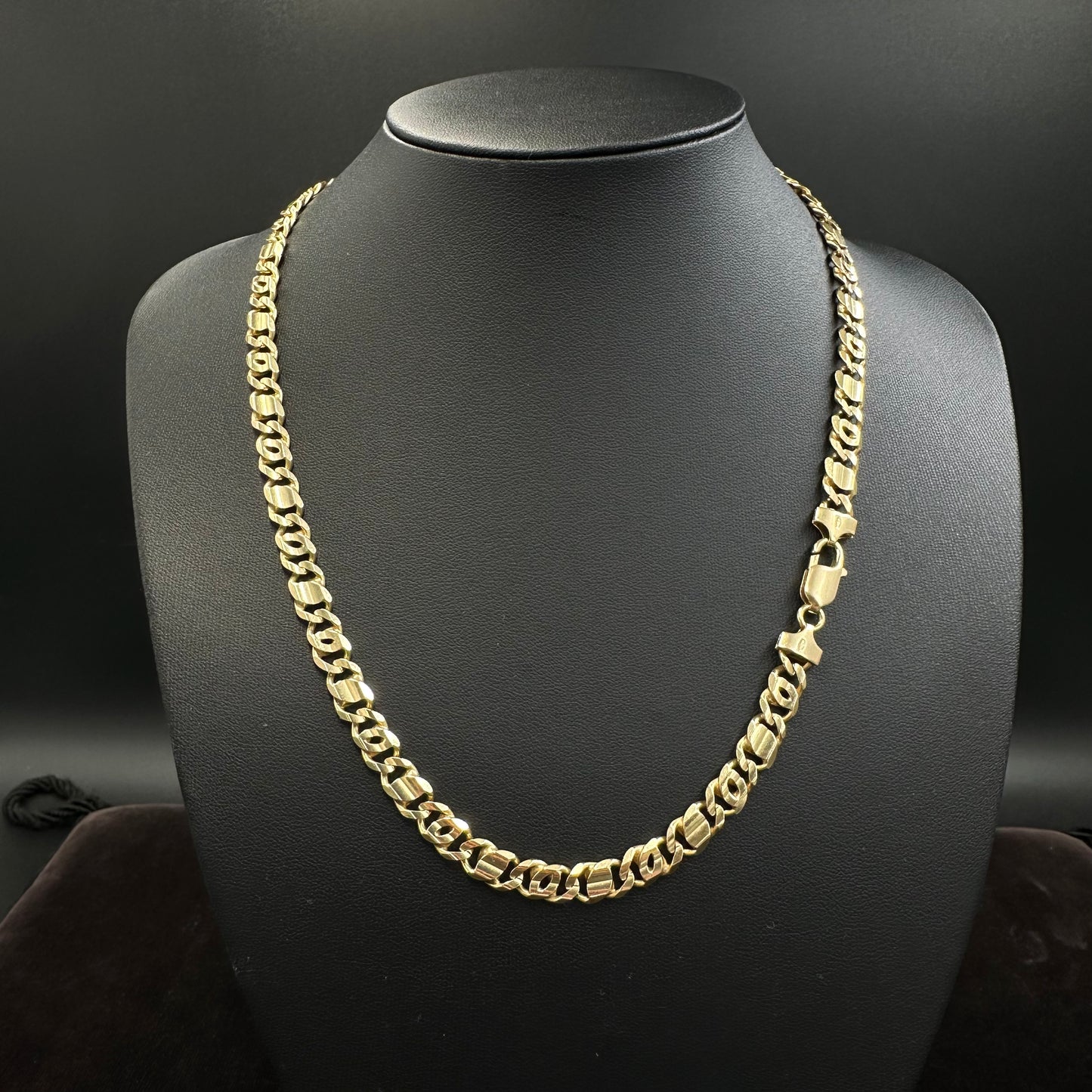 Massive Figaro Kette 51cm x 7mm 750 Gelbgold 18Karat