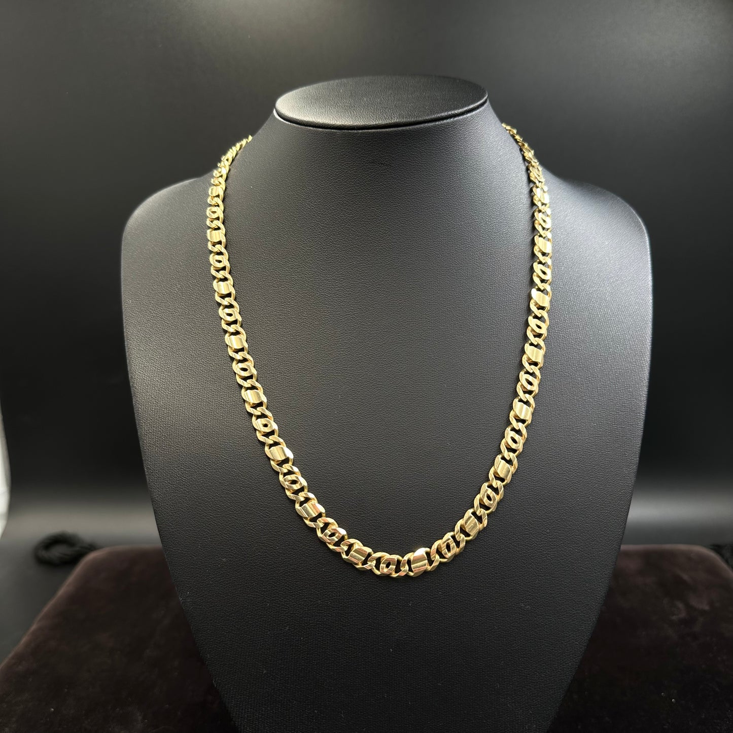 Massive Figaro Kette 51cm x 7mm 750 Gelbgold 18Karat