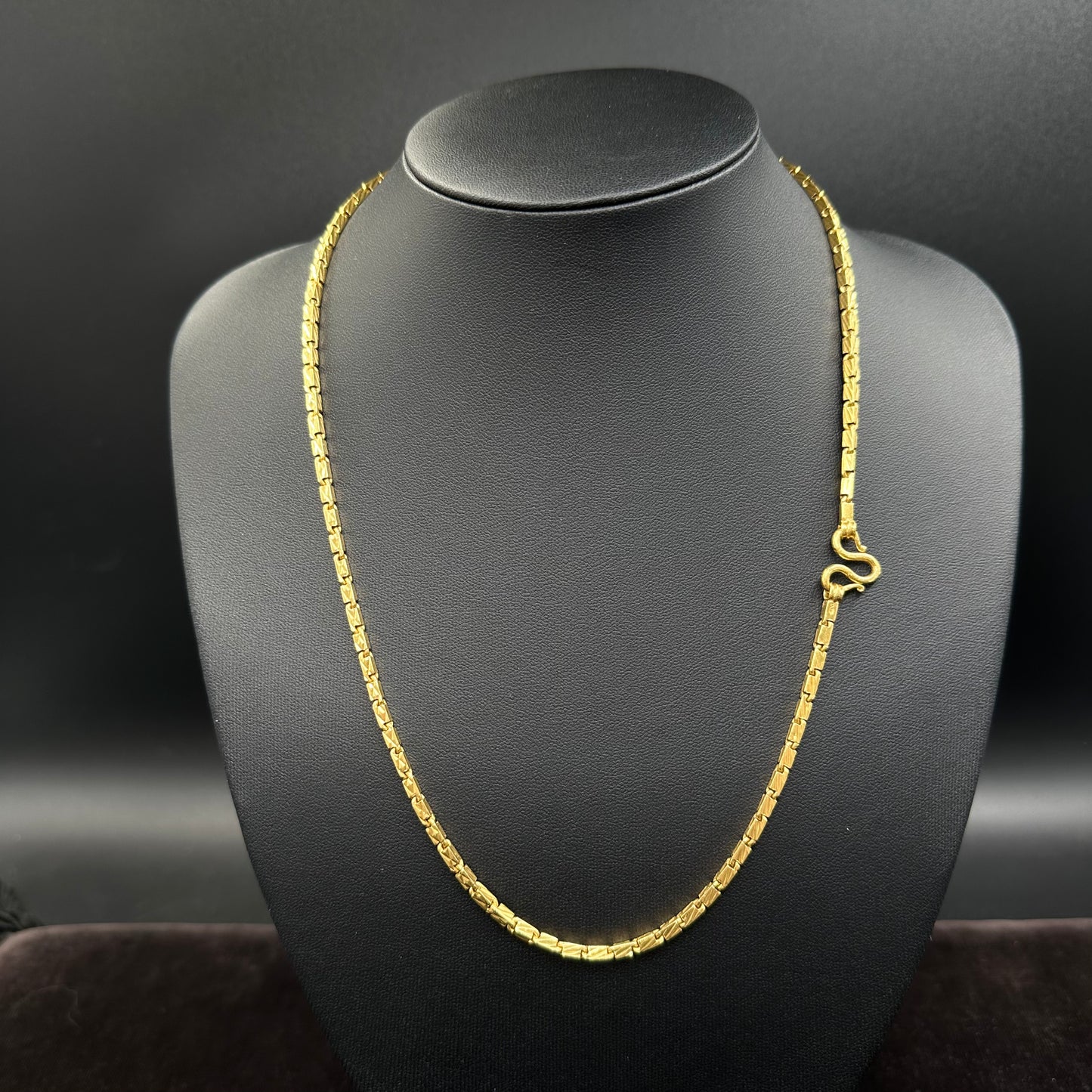 Thaikette 916er Gelbgold 22Karat Goldkette 53cm x 2mm