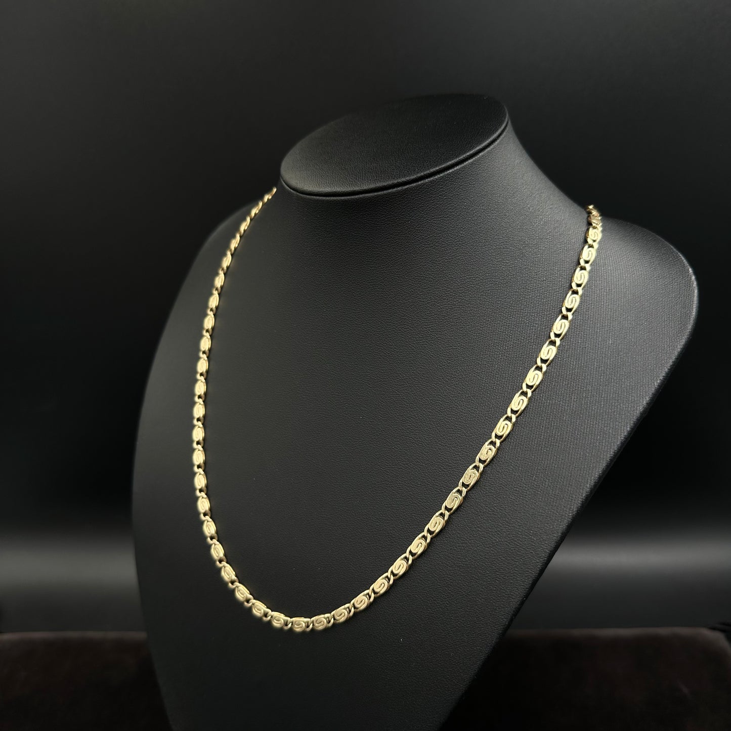 Figaro Kette 73cm x 4mm 585er Gelbgold 14Karat Panzer Goldkette
