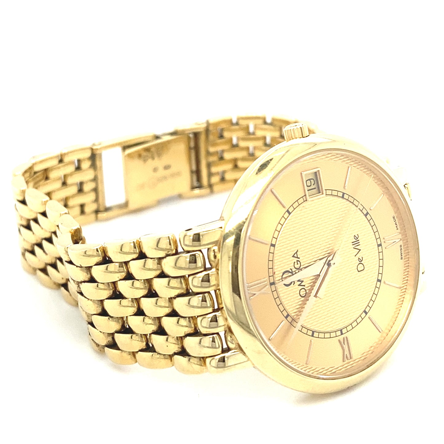 Omega De Ville Vollgold Golduhr Goldarmbanduhr 18Karat Gelbgold 750