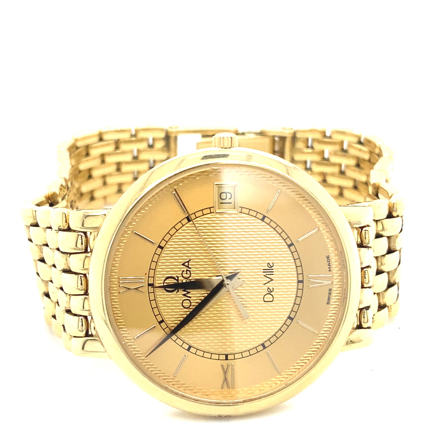Omega De Ville Vollgold Golduhr Goldarmbanduhr 18Karat Gelbgold 750