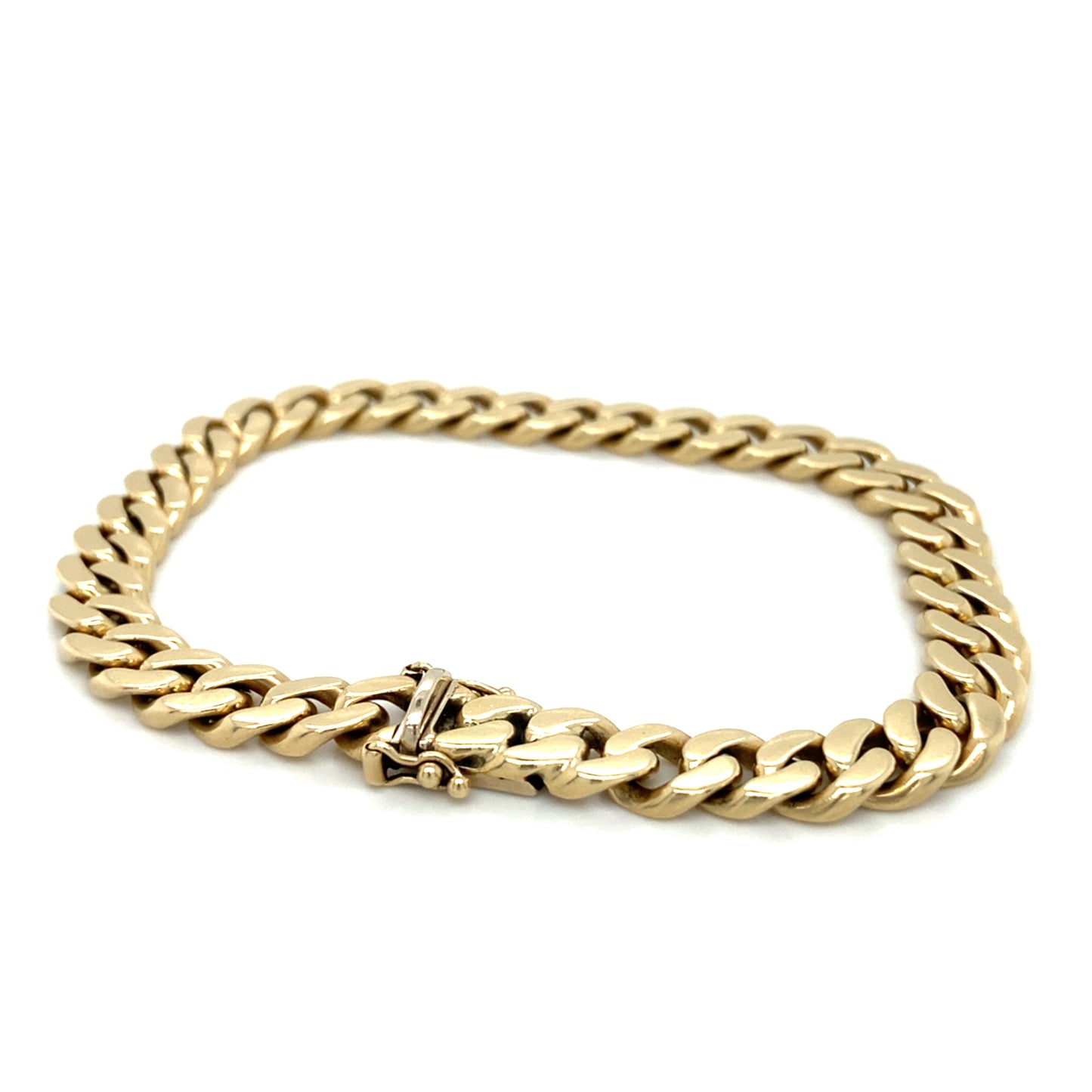 Massives Panzerarmband 22cm x 8mm 14K Gelbgold