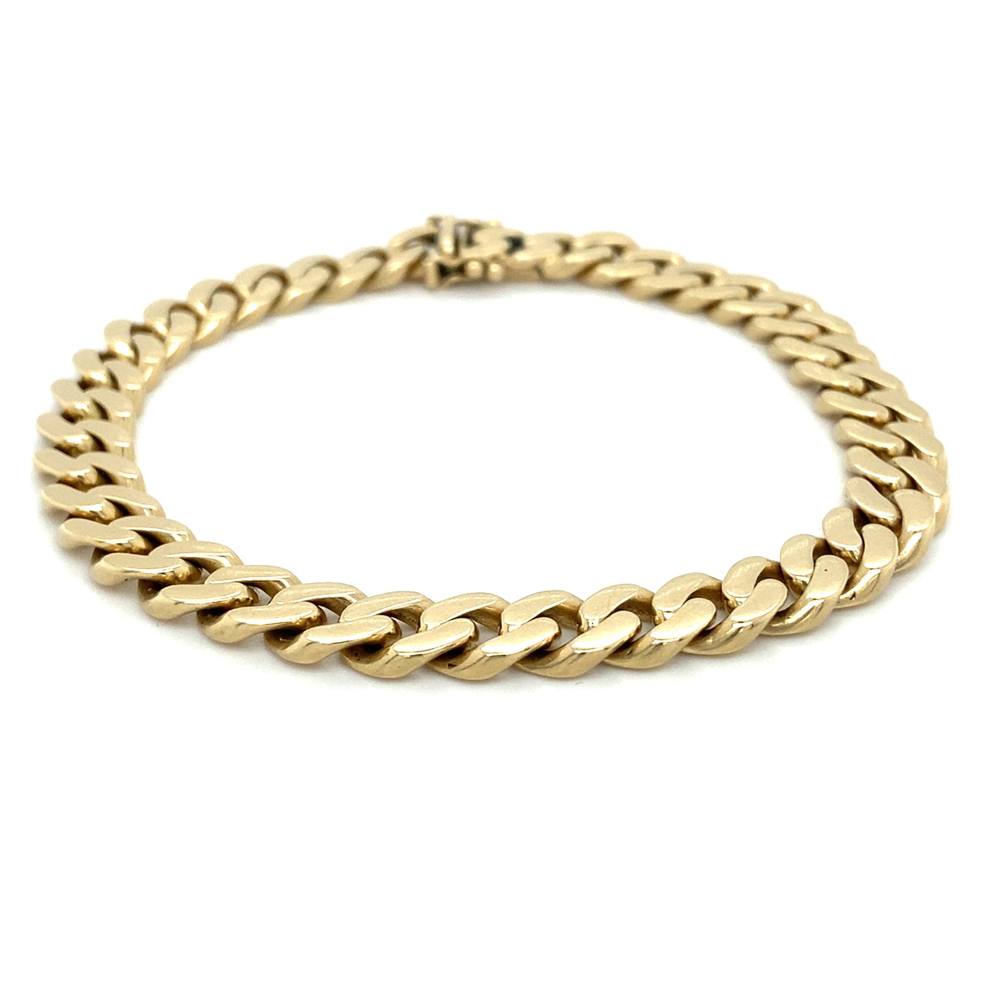 Massives Panzerarmband 22cm x 8mm 14K Gelbgold