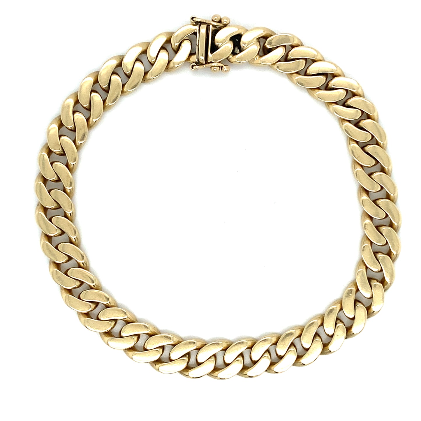 Massives Panzerarmband 22cm x 8mm 14K Gelbgold