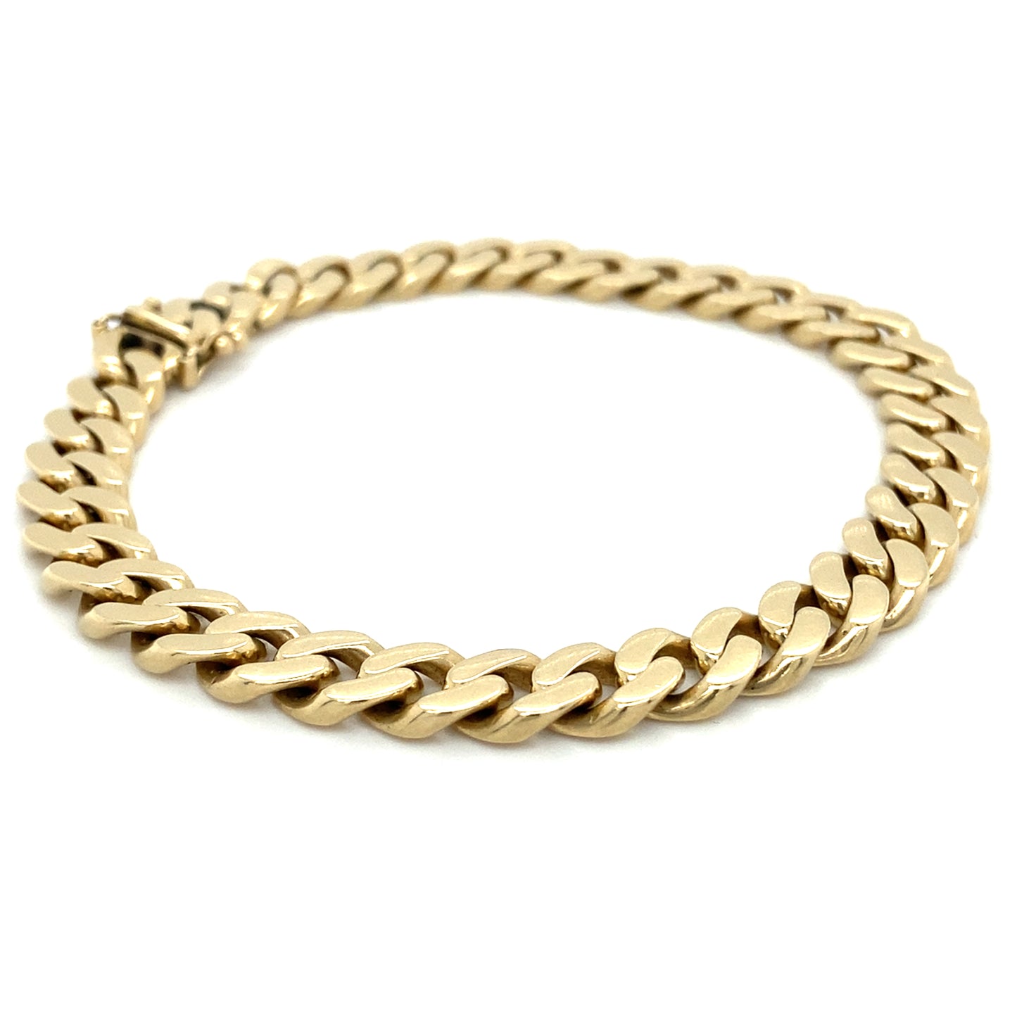 Massives Panzerarmband 22cm x 8mm 14K Gelbgold