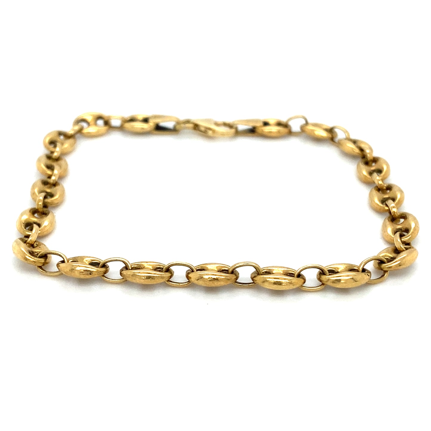 Bohnen Armband 750er Gold 20cm x 5mm Armband 18Karat Panzerkette Figaro