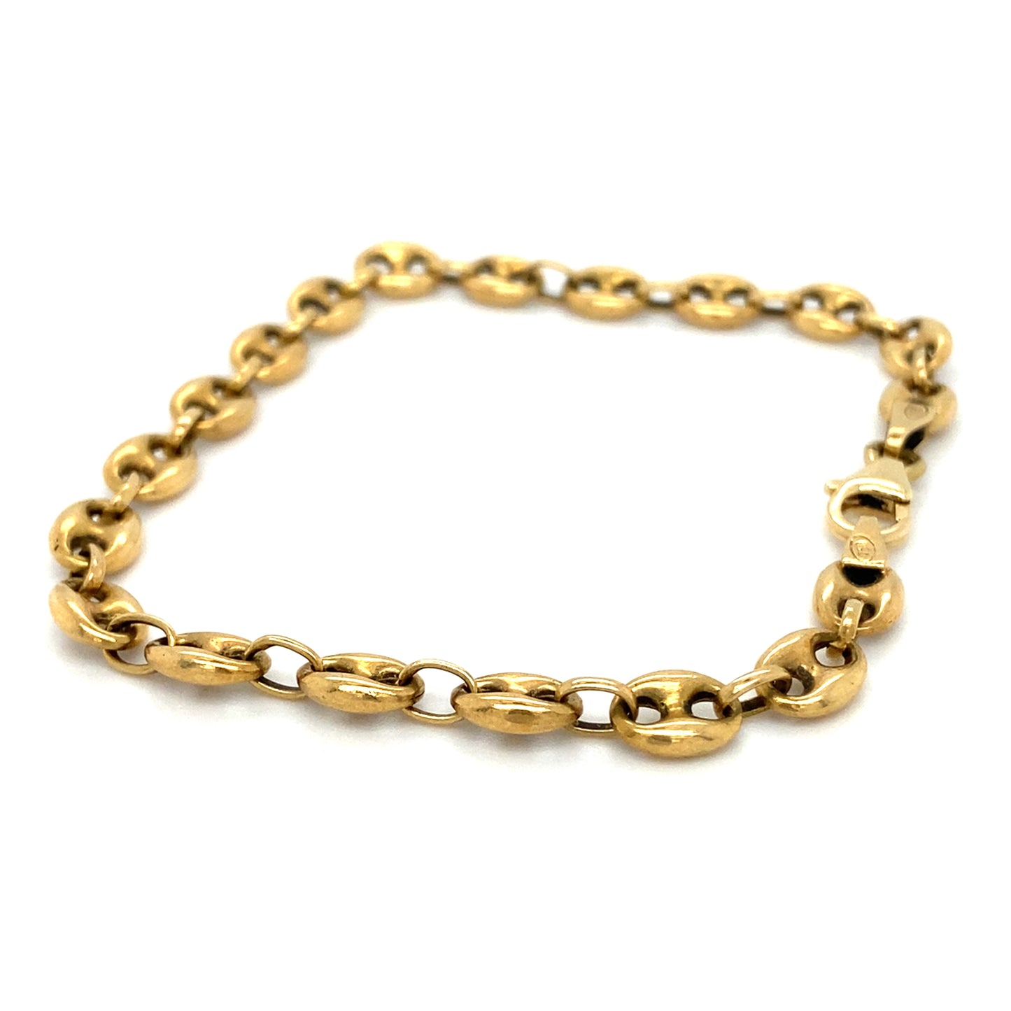 Bohnen Armband 750er Gold 20cm x 5mm Armband 18Karat Panzerkette Figaro