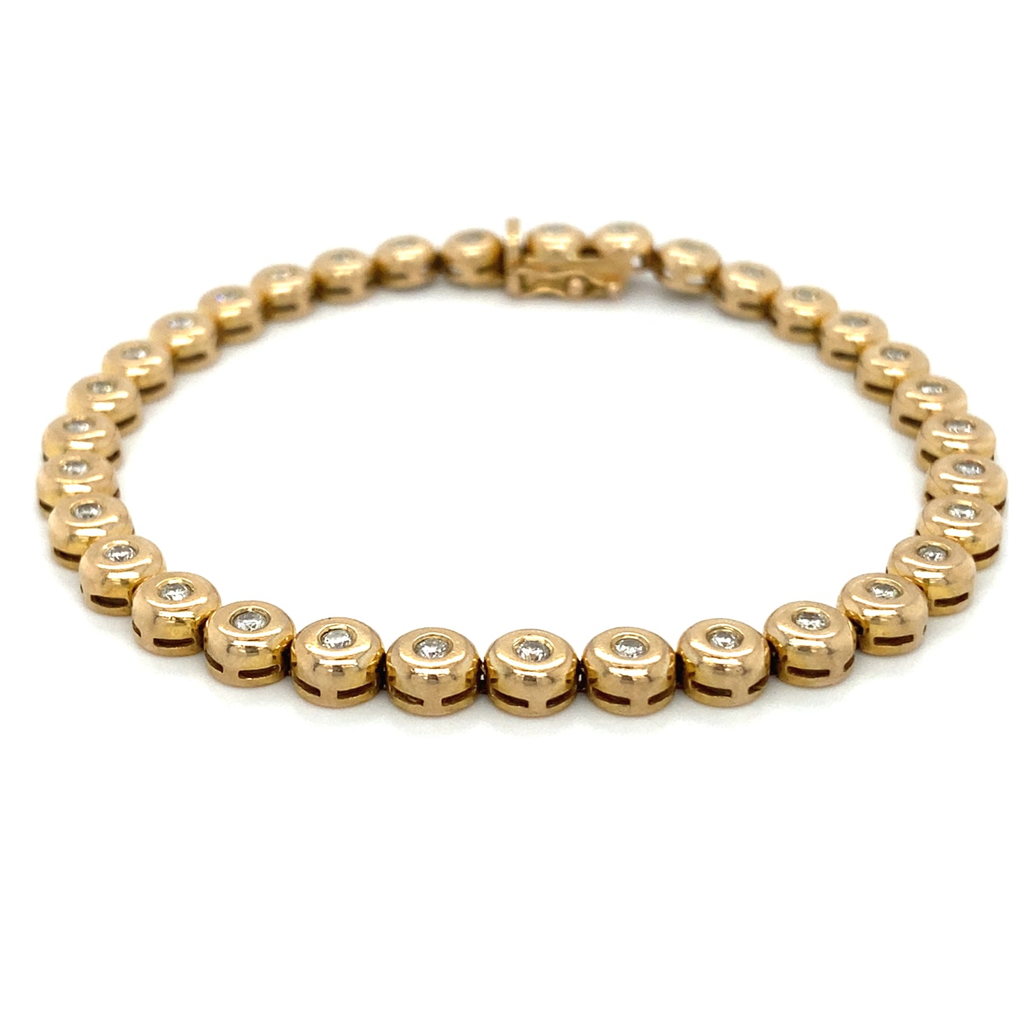 Tennis Armband 585 14Karat Goldarmband 19cm x 2mm Echtschmuck