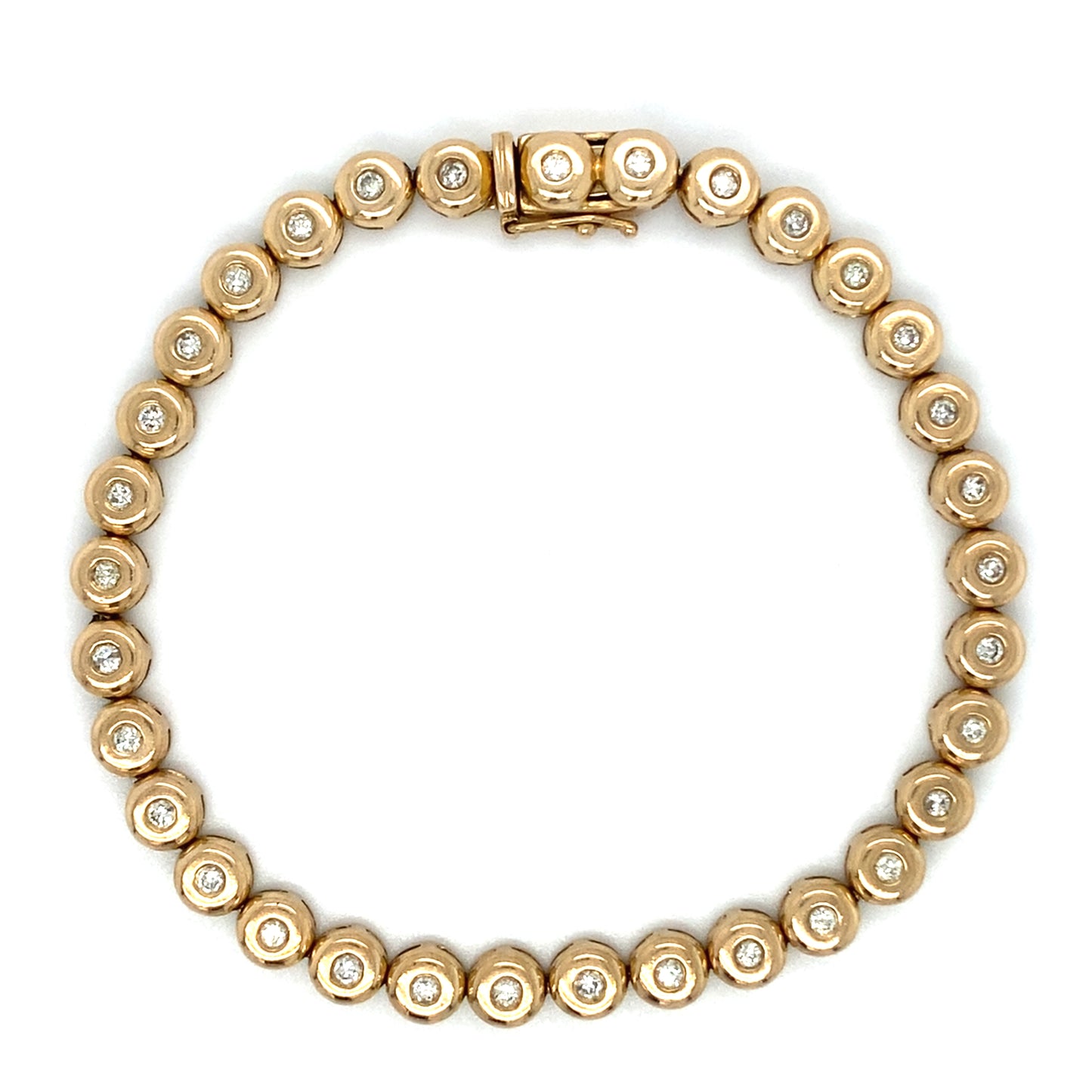 Tennis Armband 585 14Karat Goldarmband 19cm x 2mm Echtschmuck