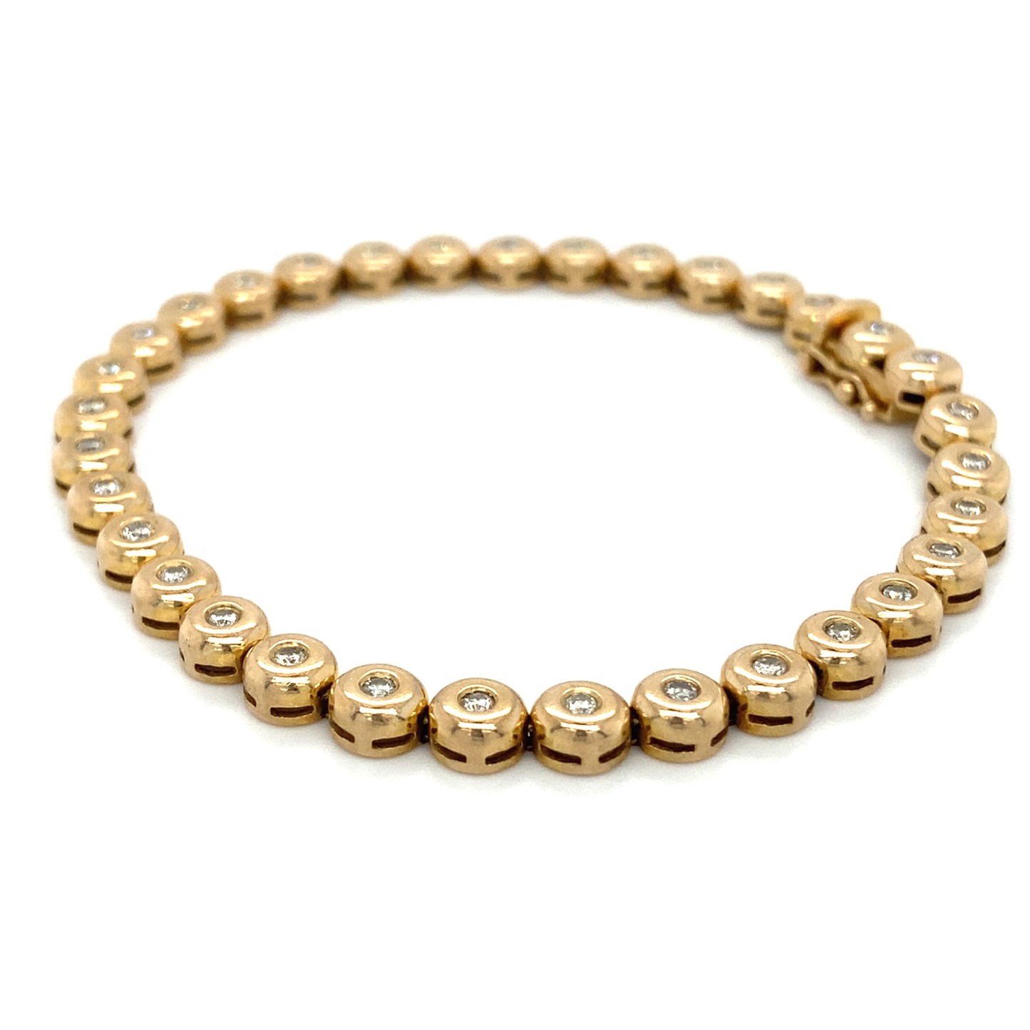 Tennis Armband 585 14Karat Goldarmband 19cm x 2mm Echtschmuck
