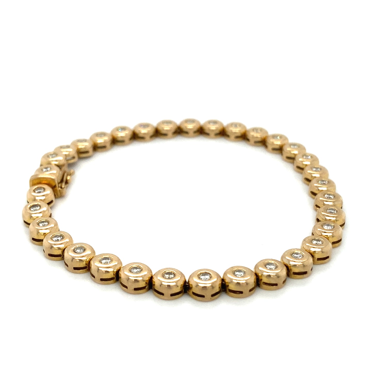 Tennis Armband 585 14Karat Goldarmband 19cm x 2mm Echtschmuck