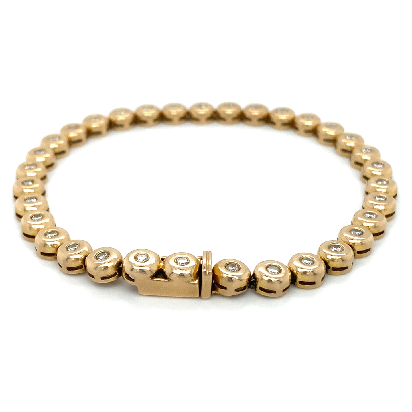 Tennis Armband 585 14Karat Goldarmband 19cm x 2mm Echtschmuck