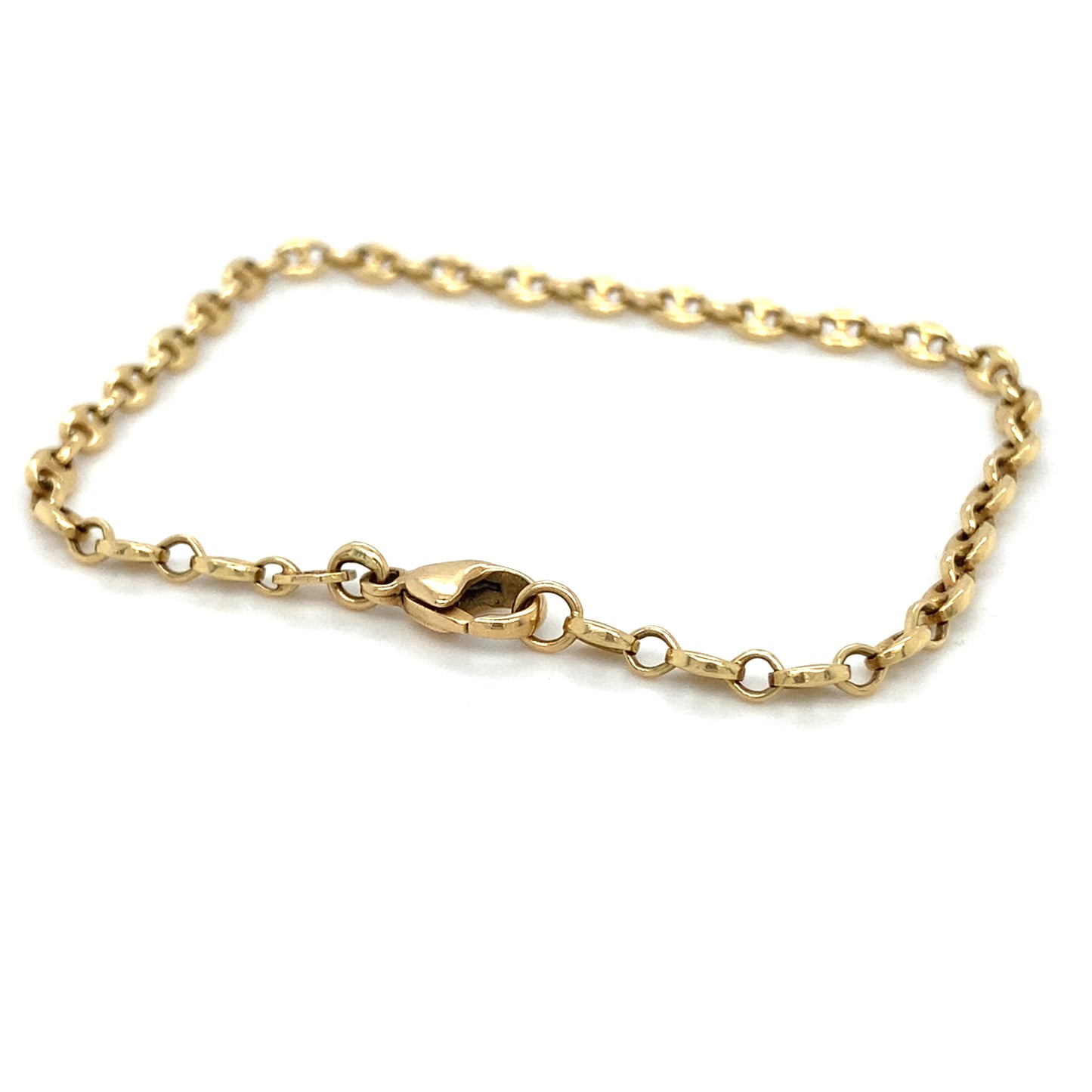 Massives FBM Panzerarmband 18,5cm x 7mm 14K Gelbgold