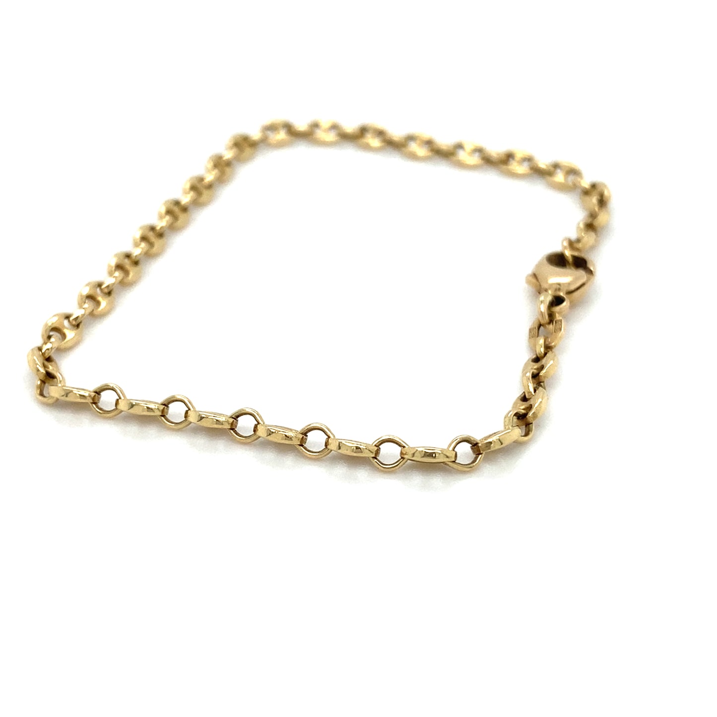 Massives FBM Panzerarmband 18,5cm x 7mm 14K Gelbgold