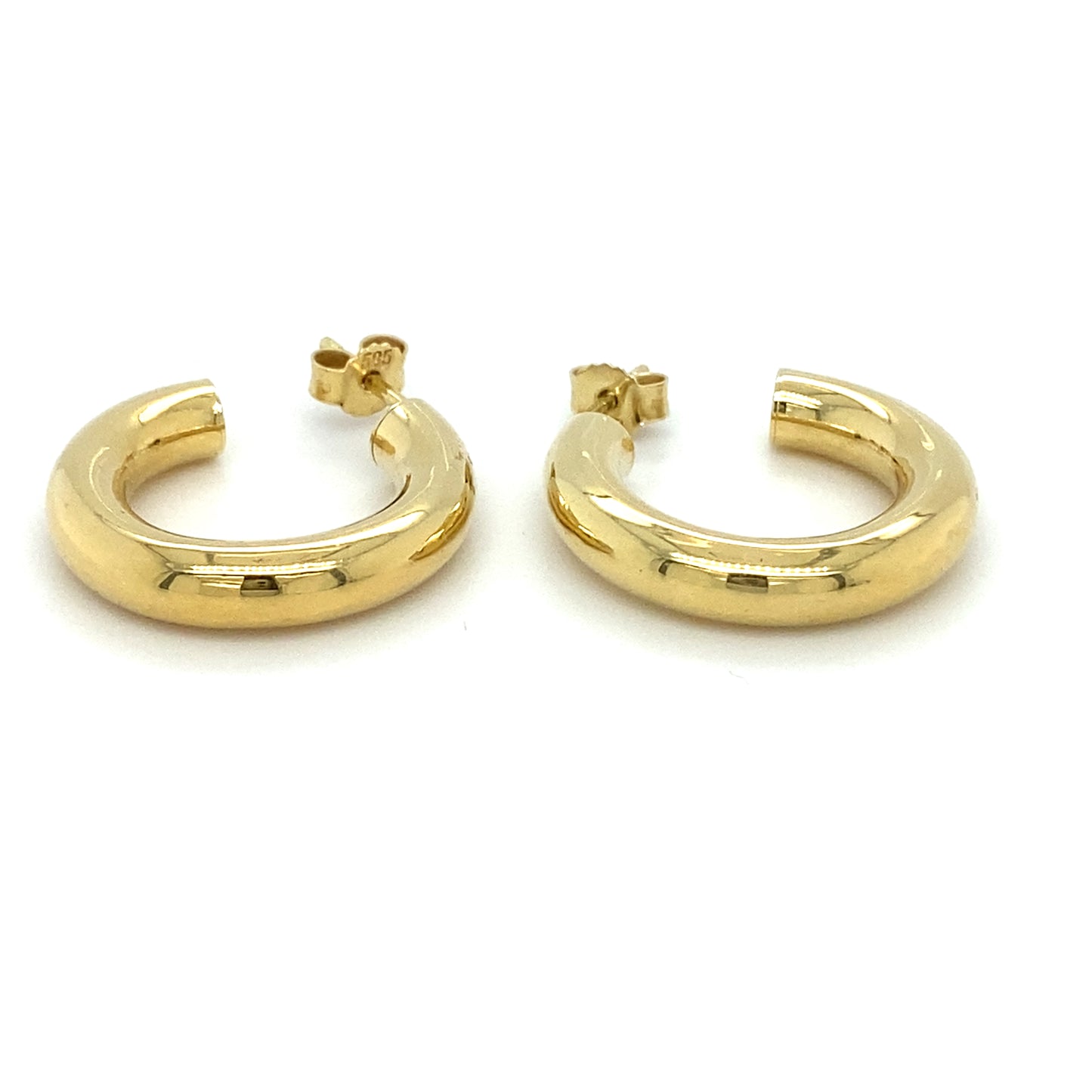 Echtgold Creolen 585er Gelbgold 14Kt Ohrringe Gold Ohrstecker