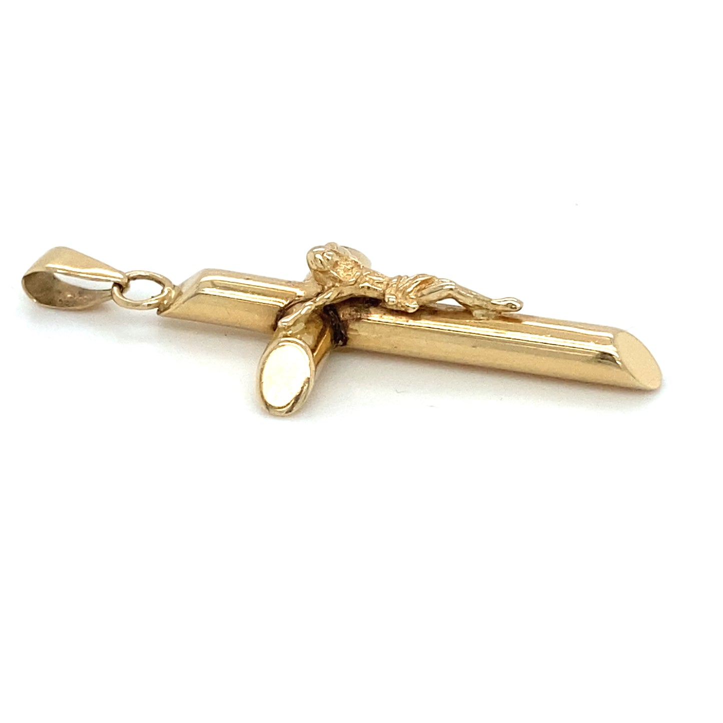 Jesus Kreuz Anhänger 585er Gelbgold 14Karat Goldanhänger 3mm Öse