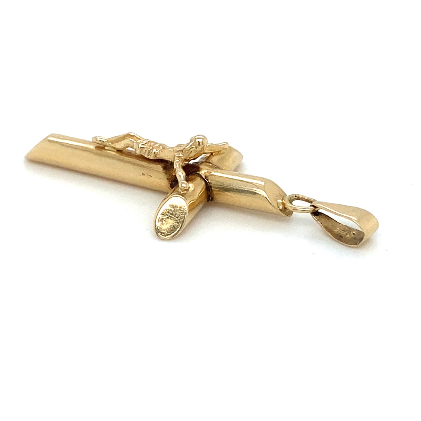 Jesus Kreuz Anhänger 585er Gelbgold 14Karat Goldanhänger 3mm Öse