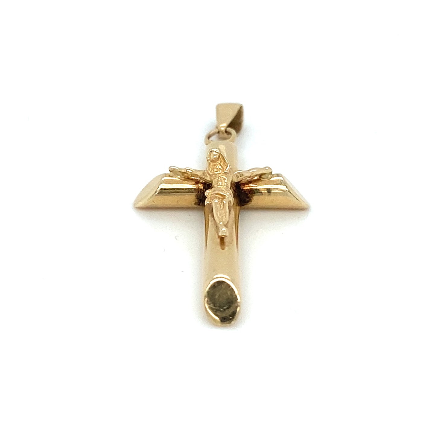 Jesus Kreuz Anhänger 585er Gelbgold 14Karat Goldanhänger 3mm Öse