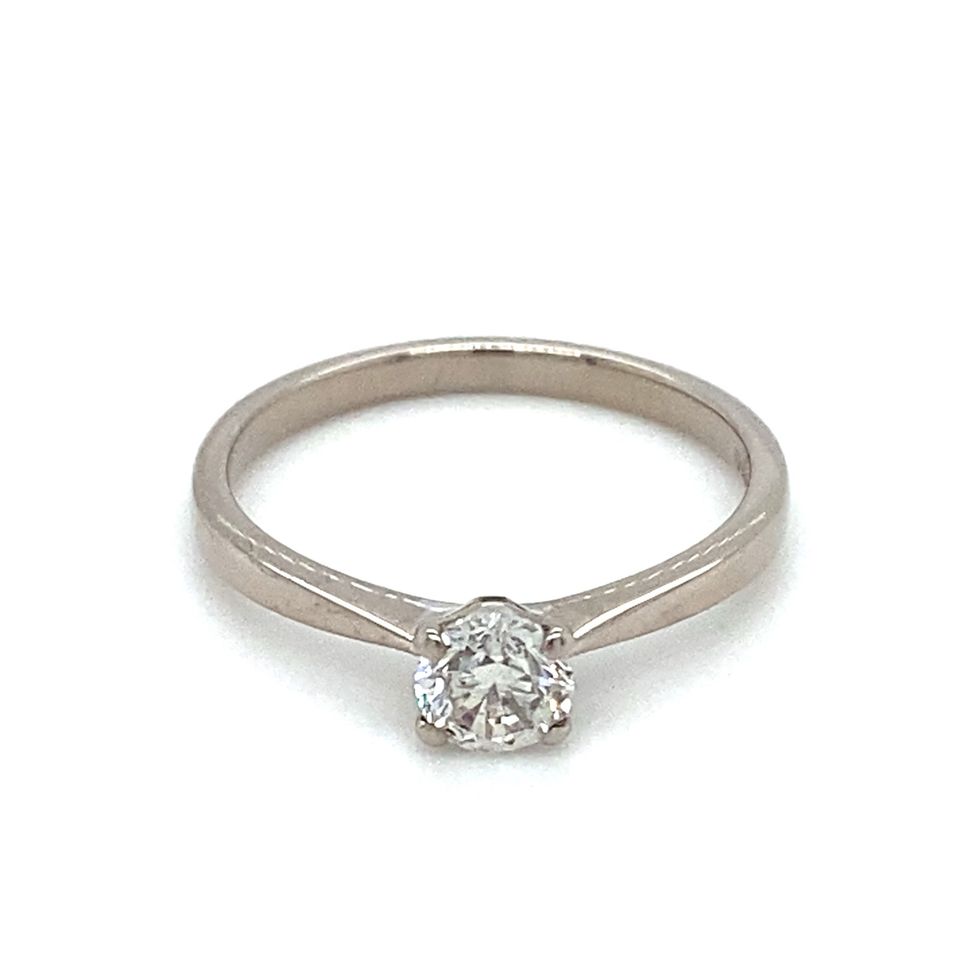 Verlobungsring Brillantring 0,35ct 750 Weißgold RG.50 18Karat Dia