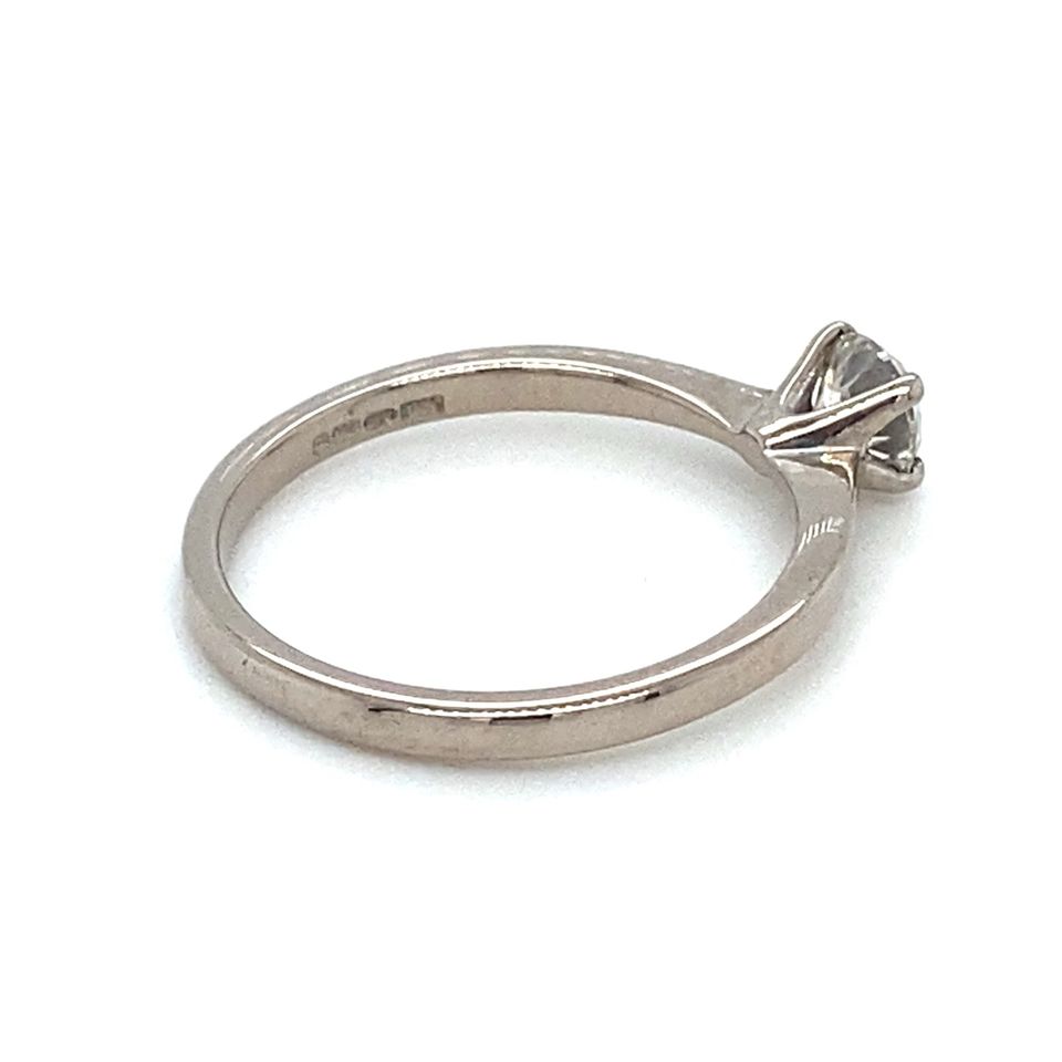 Verlobungsring Brillantring 0,35ct 750 Weißgold RG.50 18Karat Dia
