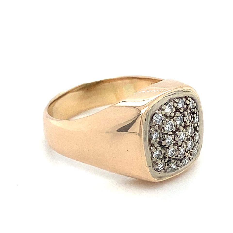 Brillantring Goldring 585er Gelbgold 14Karat Ring RG.56 Diamanten