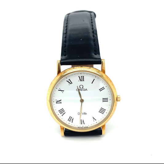 Omega De Ville Vollgold Golduhr Armbanduhr 18K Gelbgold