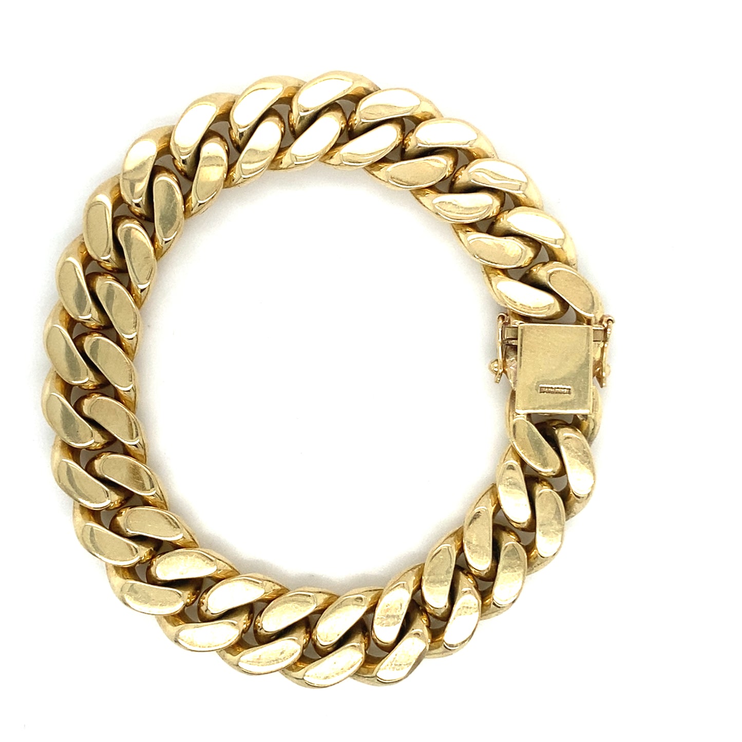 Massives Panzerarmband 585 Goldarmband 14 Karat Gelbgold 19,5cm x 11mm 96g